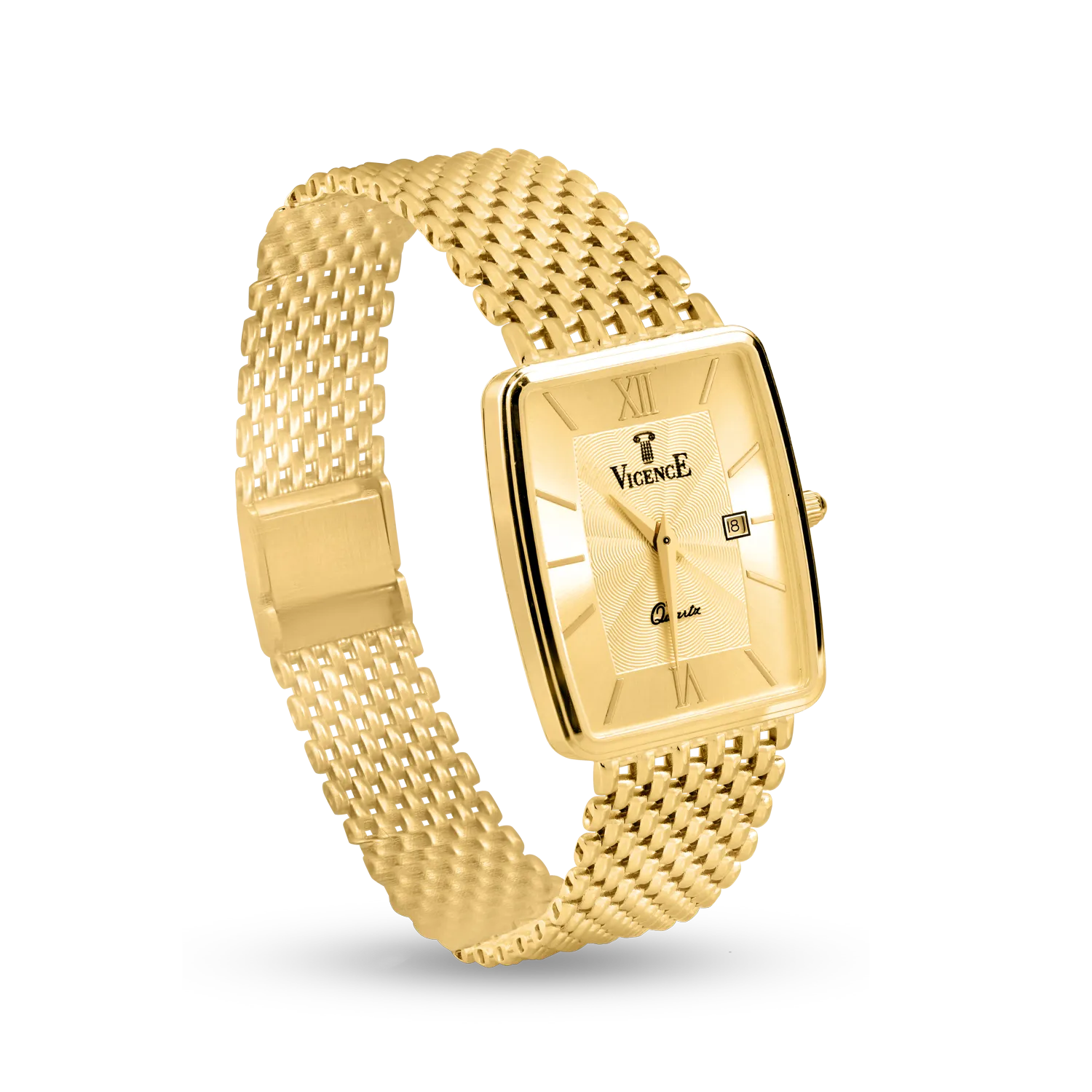 Yellow gold watch