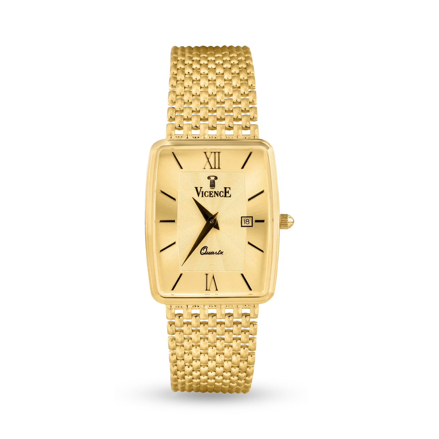 Yellow gold watch