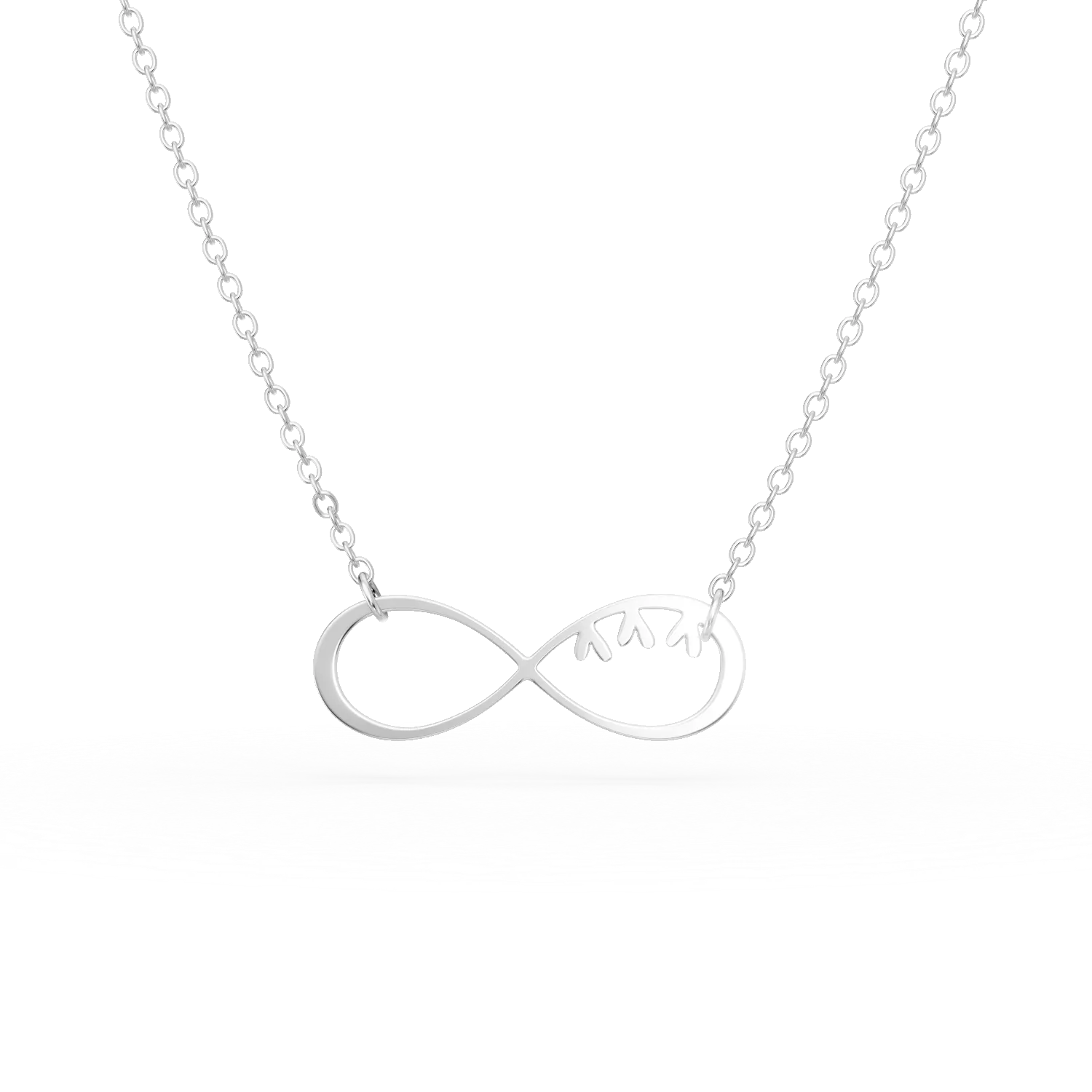 Colier cu charm infinit din aur alb-180727