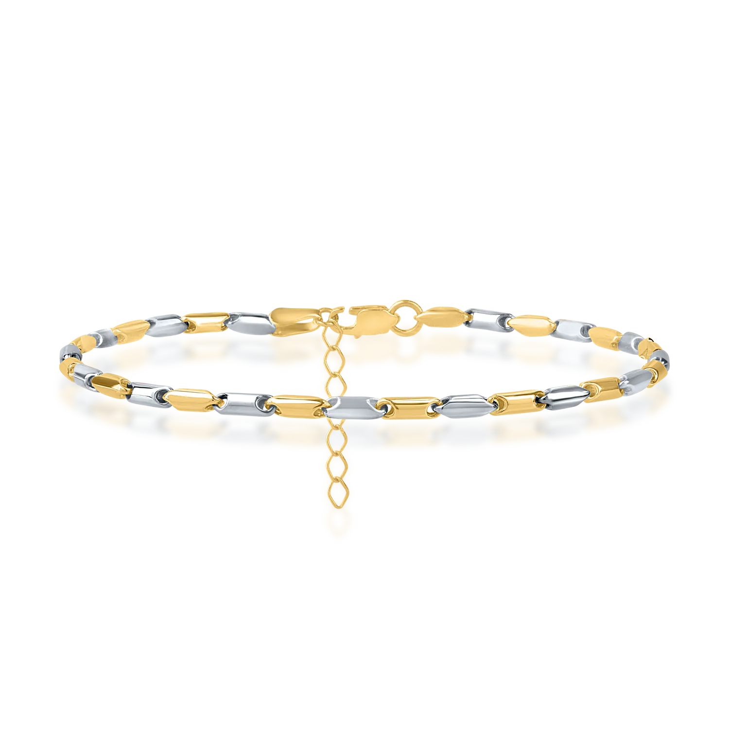 White-yellow gold bracelet