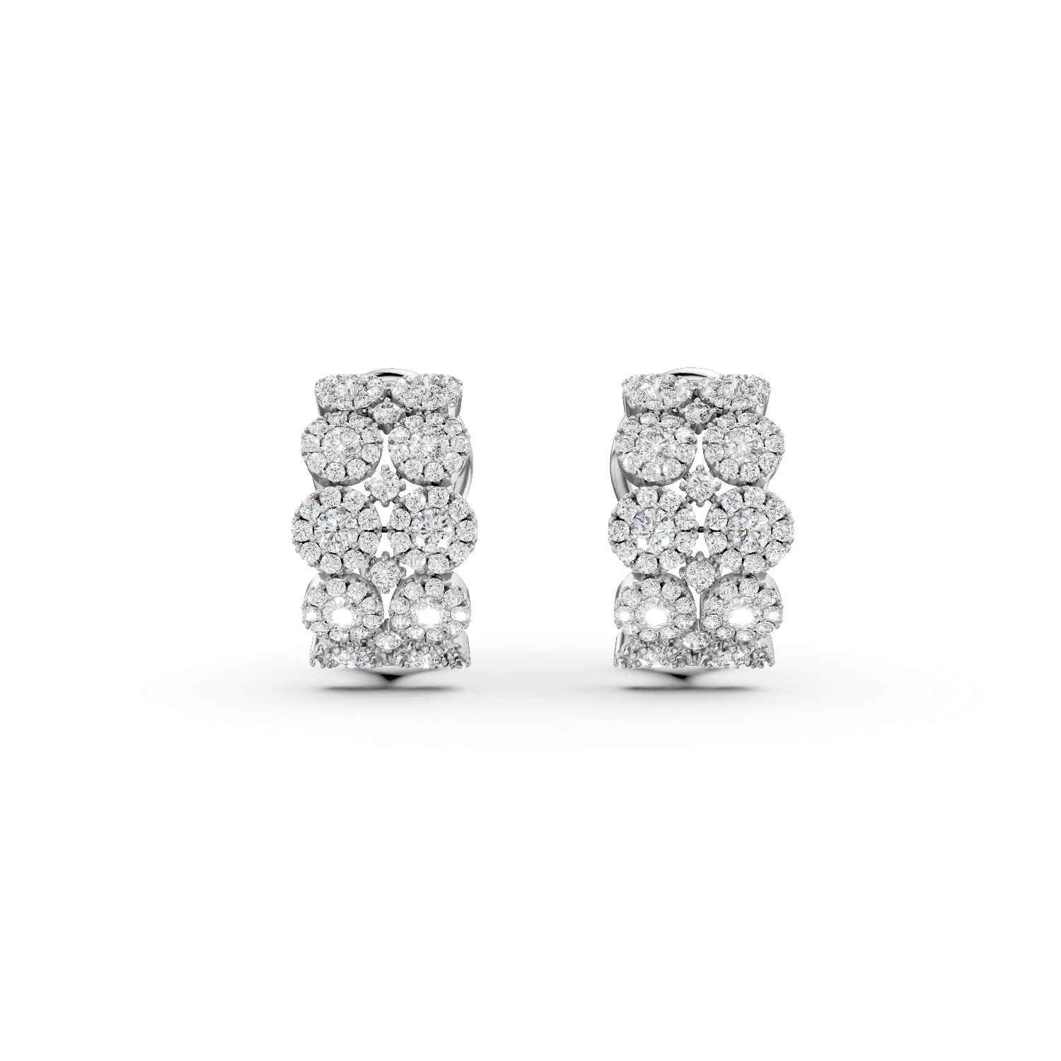 Cercei din aur alb cu diamante microsetting de 1.8ct-180842