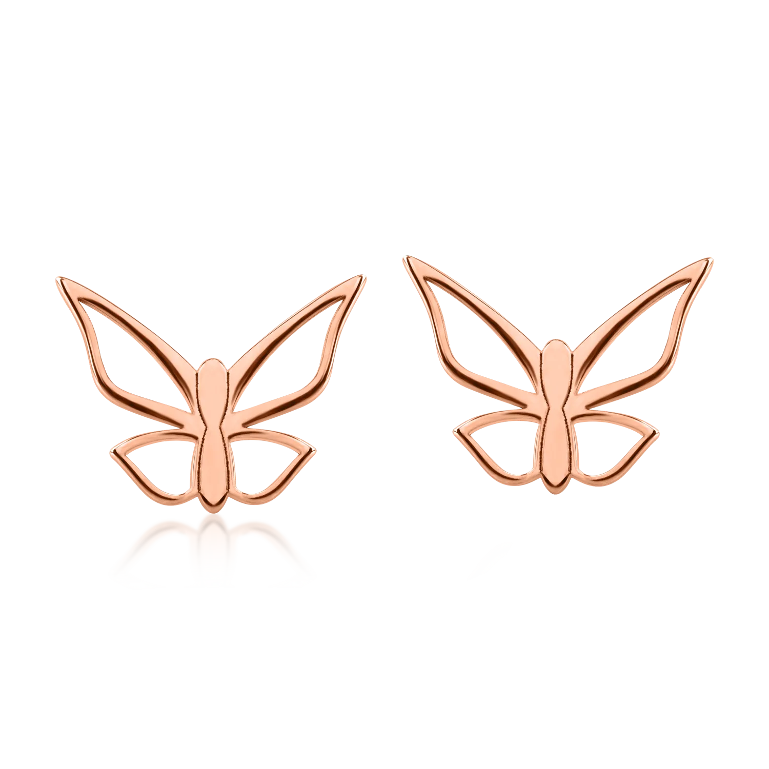 Rose gold butterfly earrings