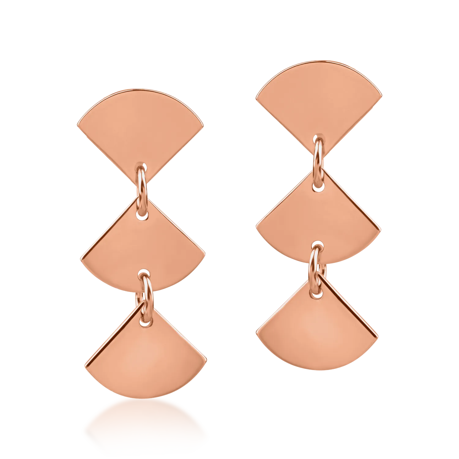 Rose gold geometric earrings