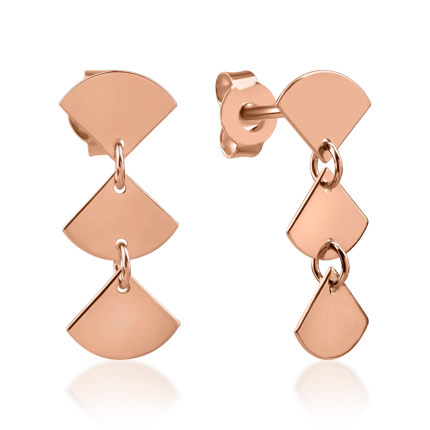 Rose gold geometric earrings