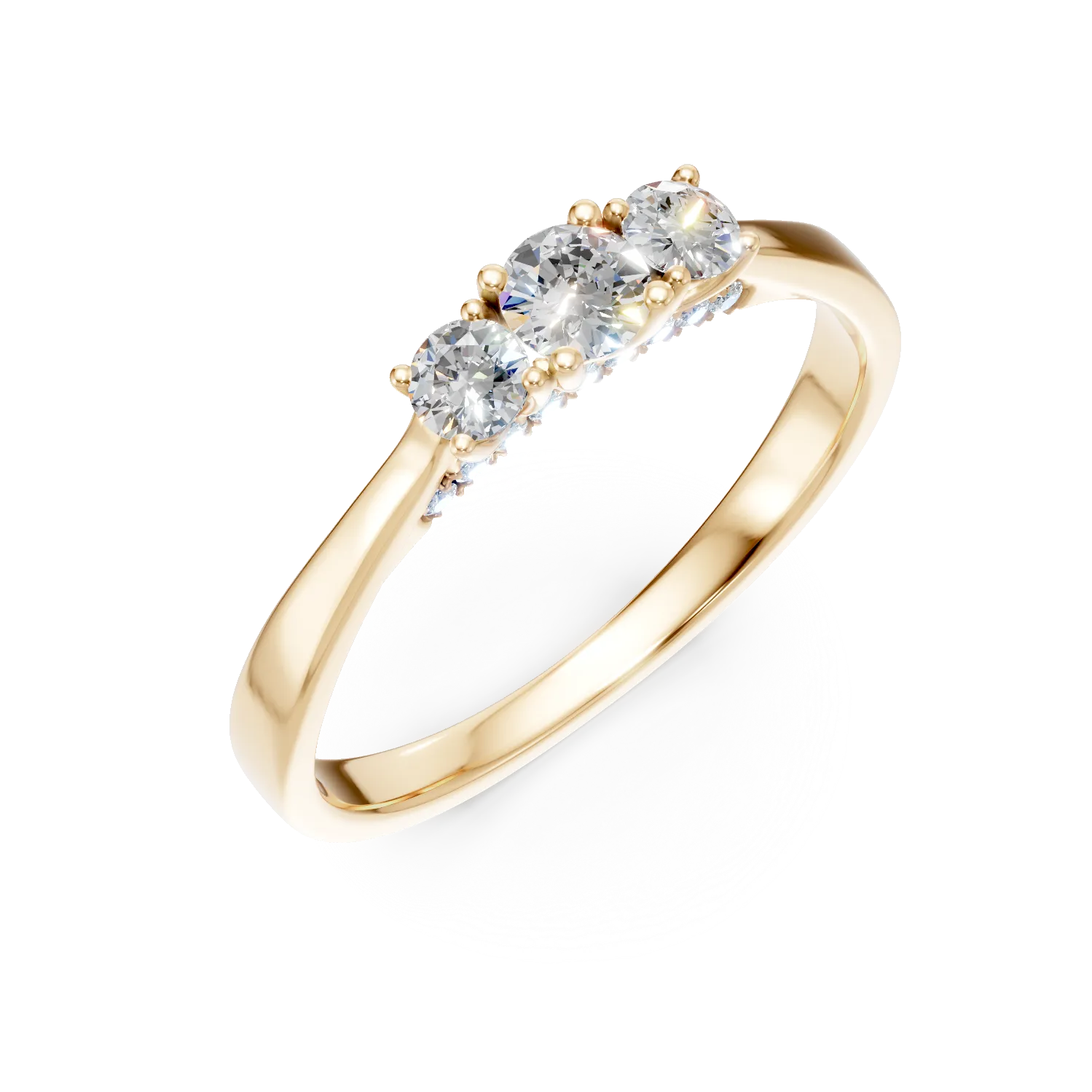 Inel din aur galben cu diamante de 0.6ct