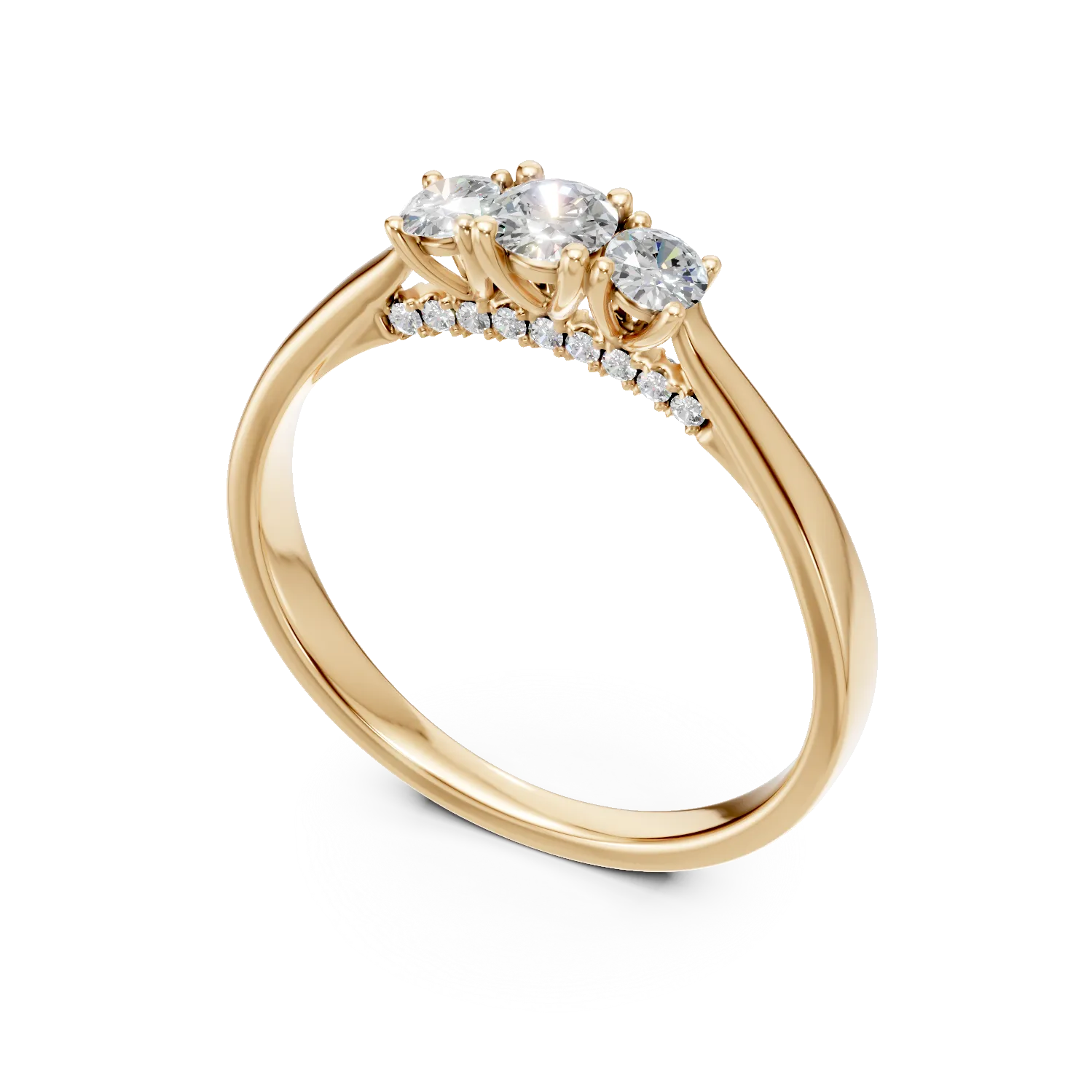 Inel din aur galben cu diamante de 0.6ct