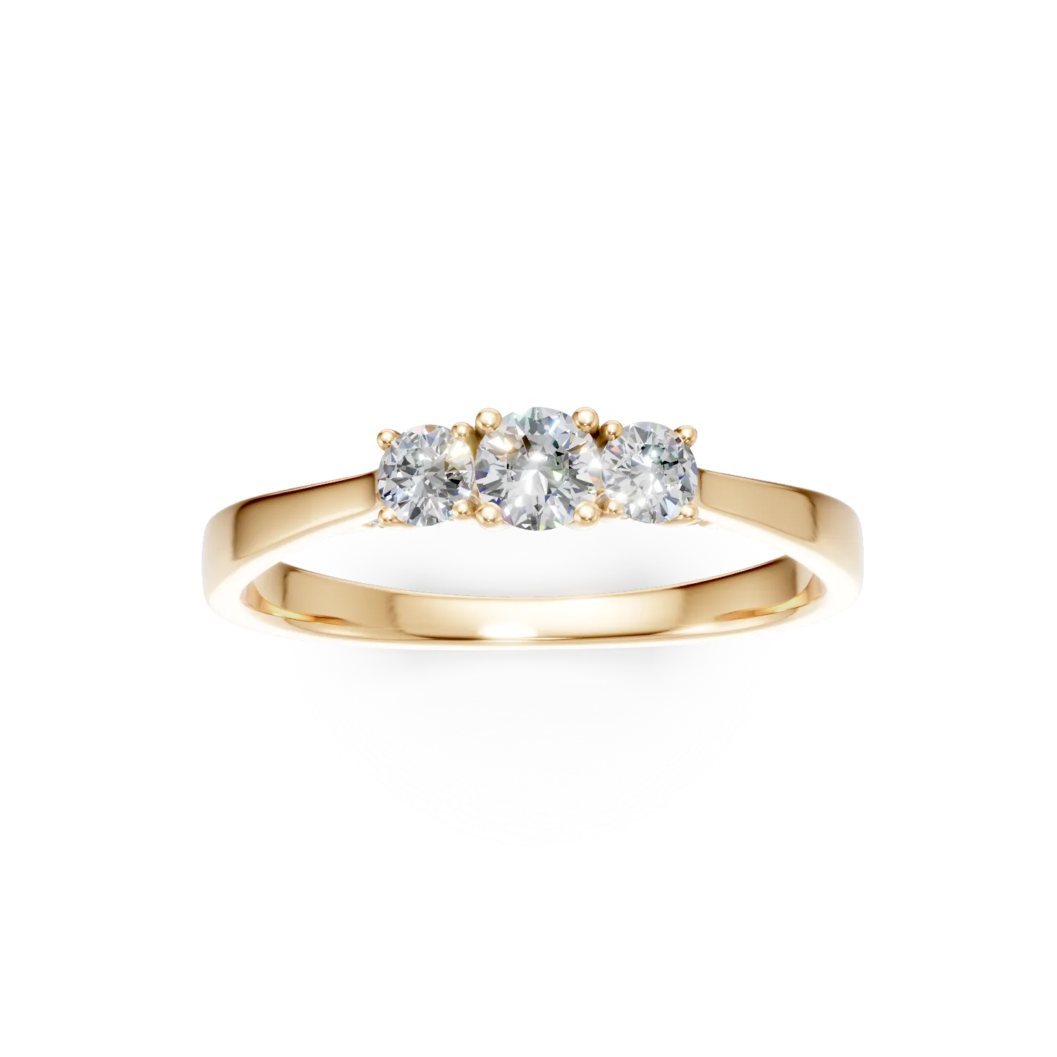 Inel din aur galben cu diamante de 0.6ct