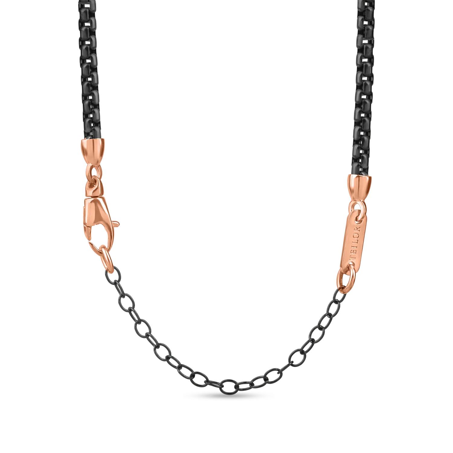 Black-rose gold men's chain