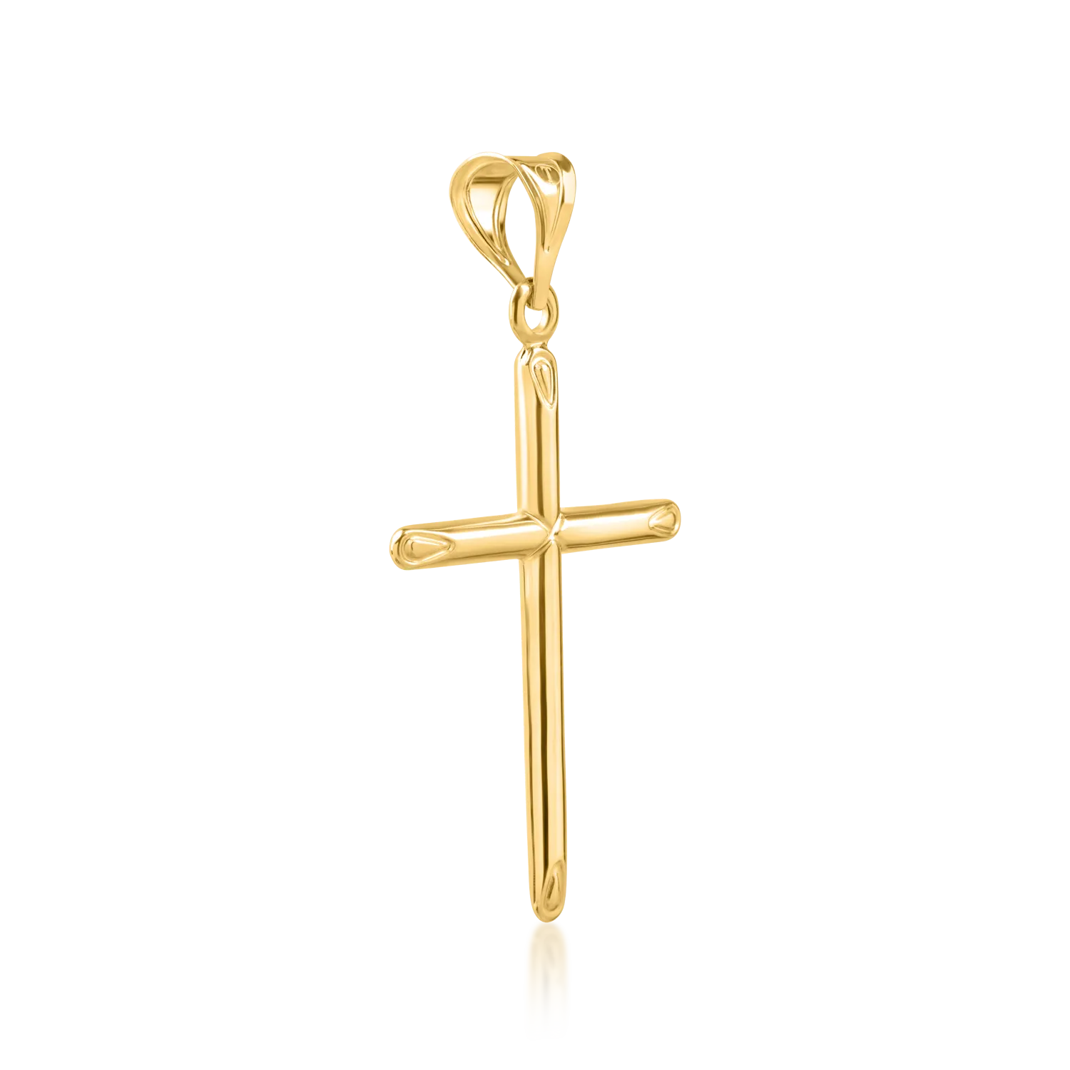 Yellow gold men's cross pendant