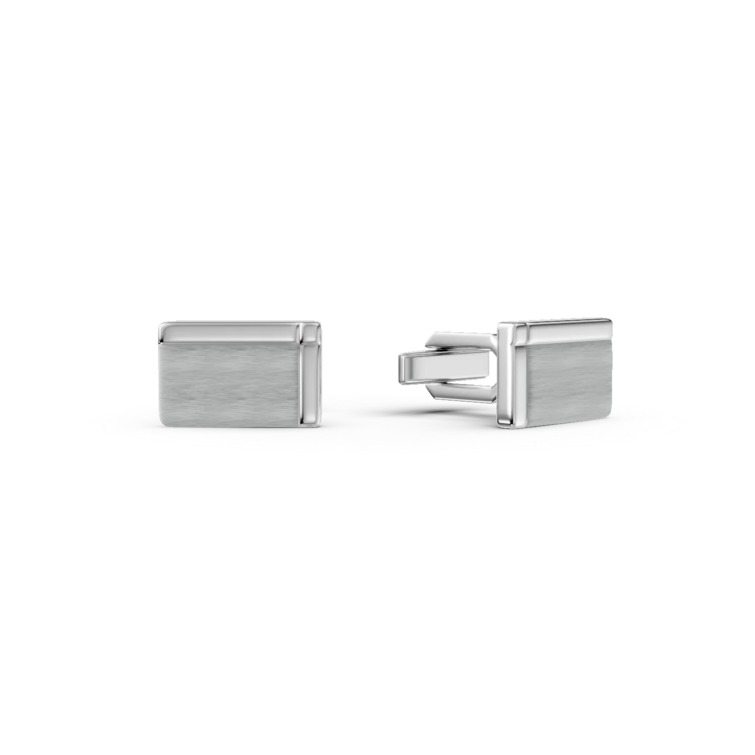 White gold cufflinks