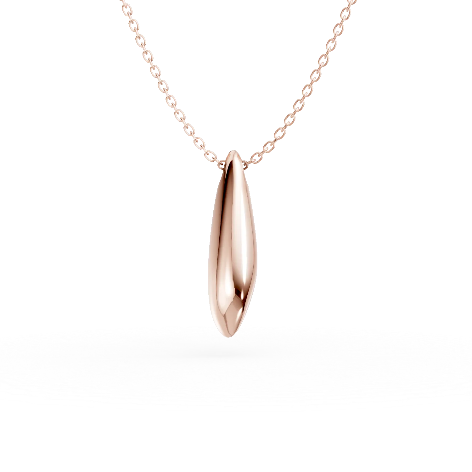 Rose gold minimalist pendant necklace