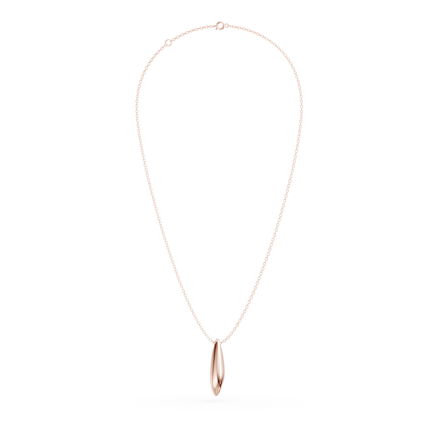 Rose gold minimalist pendant necklace