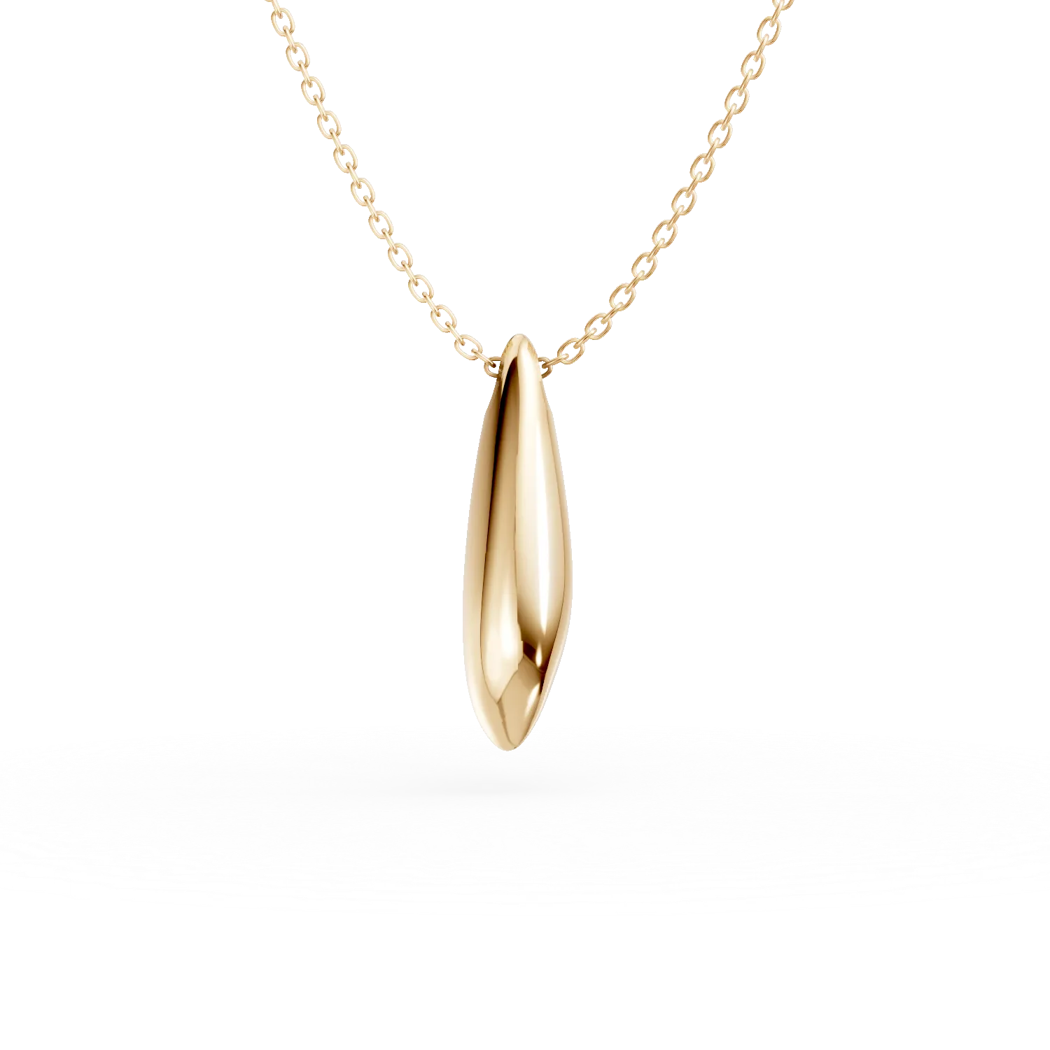 Yellow gold minimalist pendant necklace