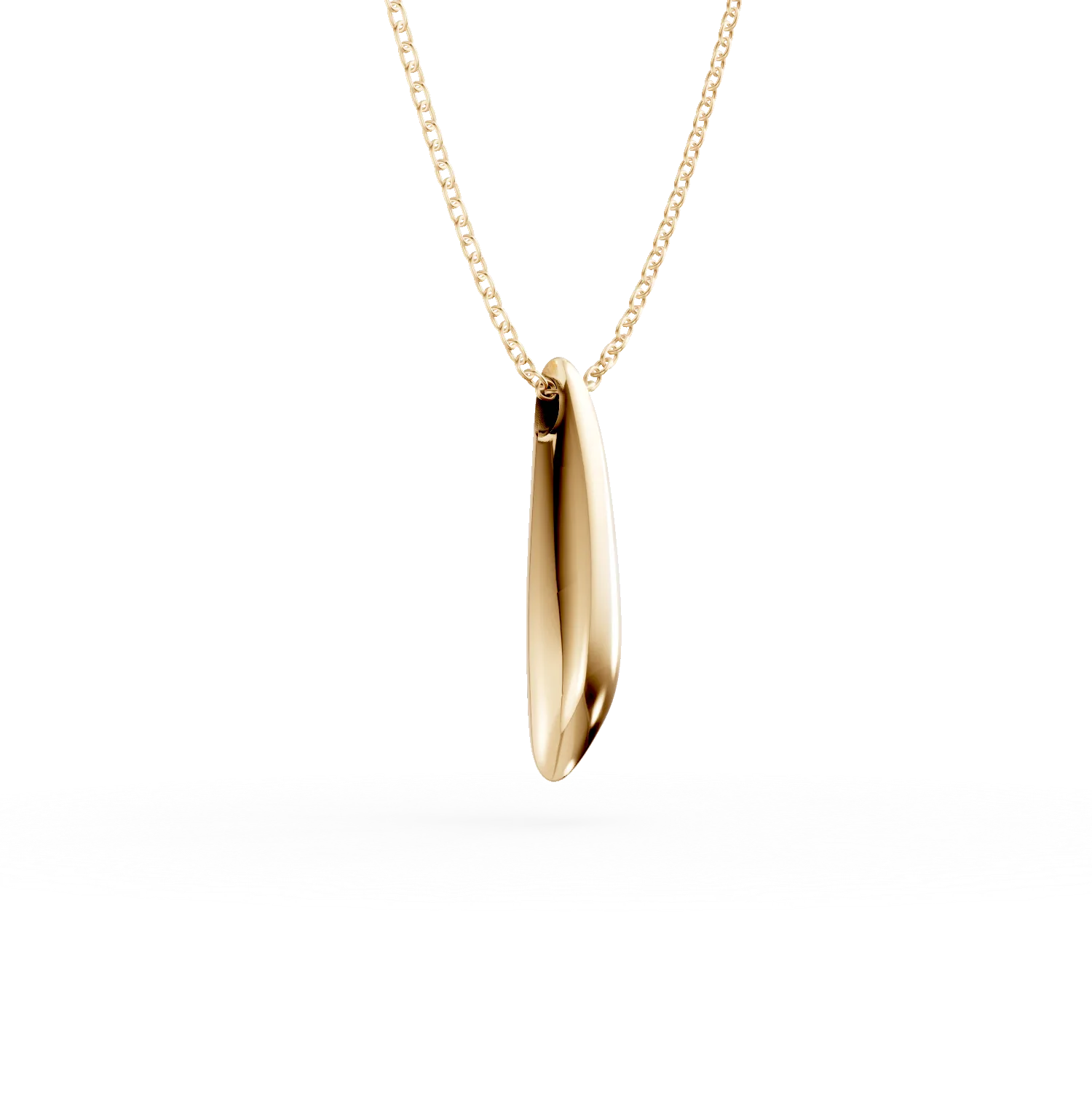 Yellow gold minimalist pendant necklace