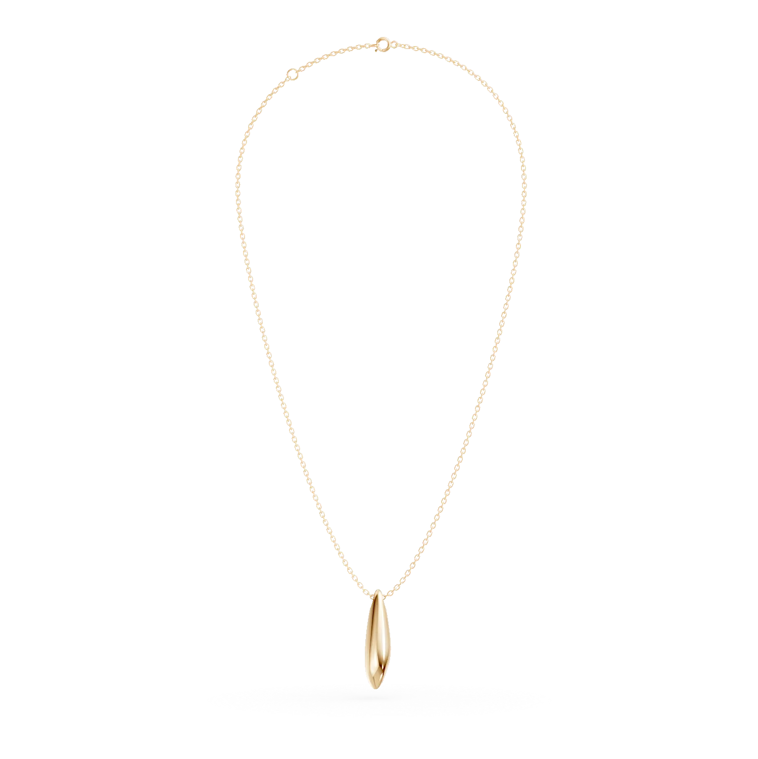 Yellow gold minimalist pendant necklace