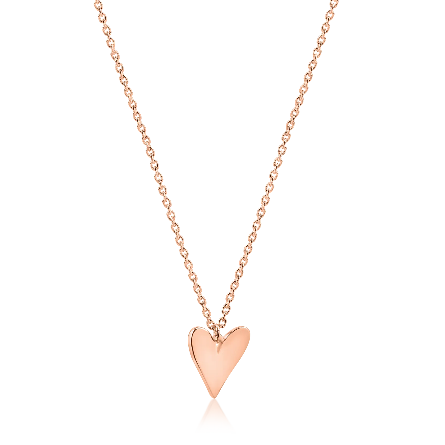 Rose gold heart pendant necklace