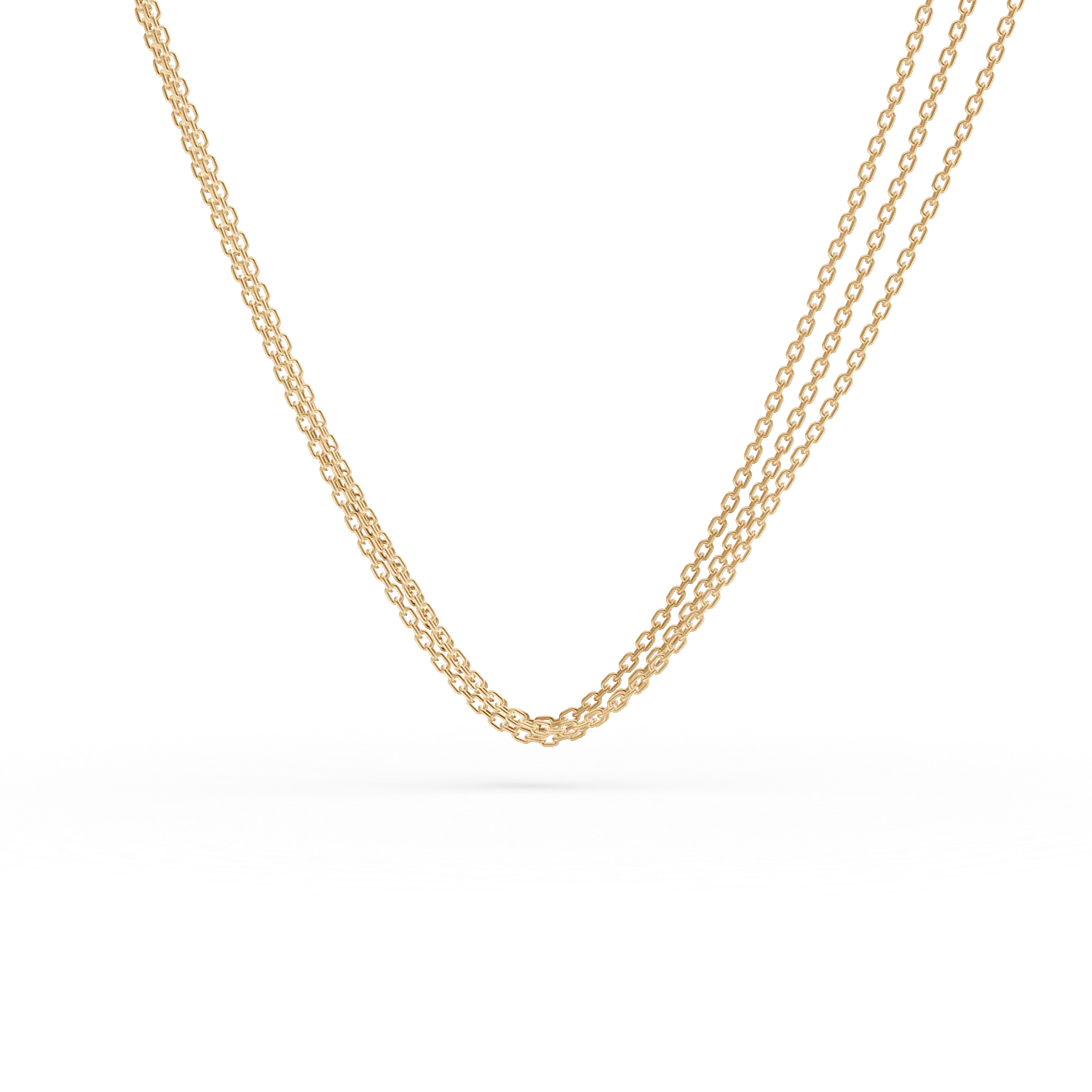 Yellow gold flower pendant necklace-181434