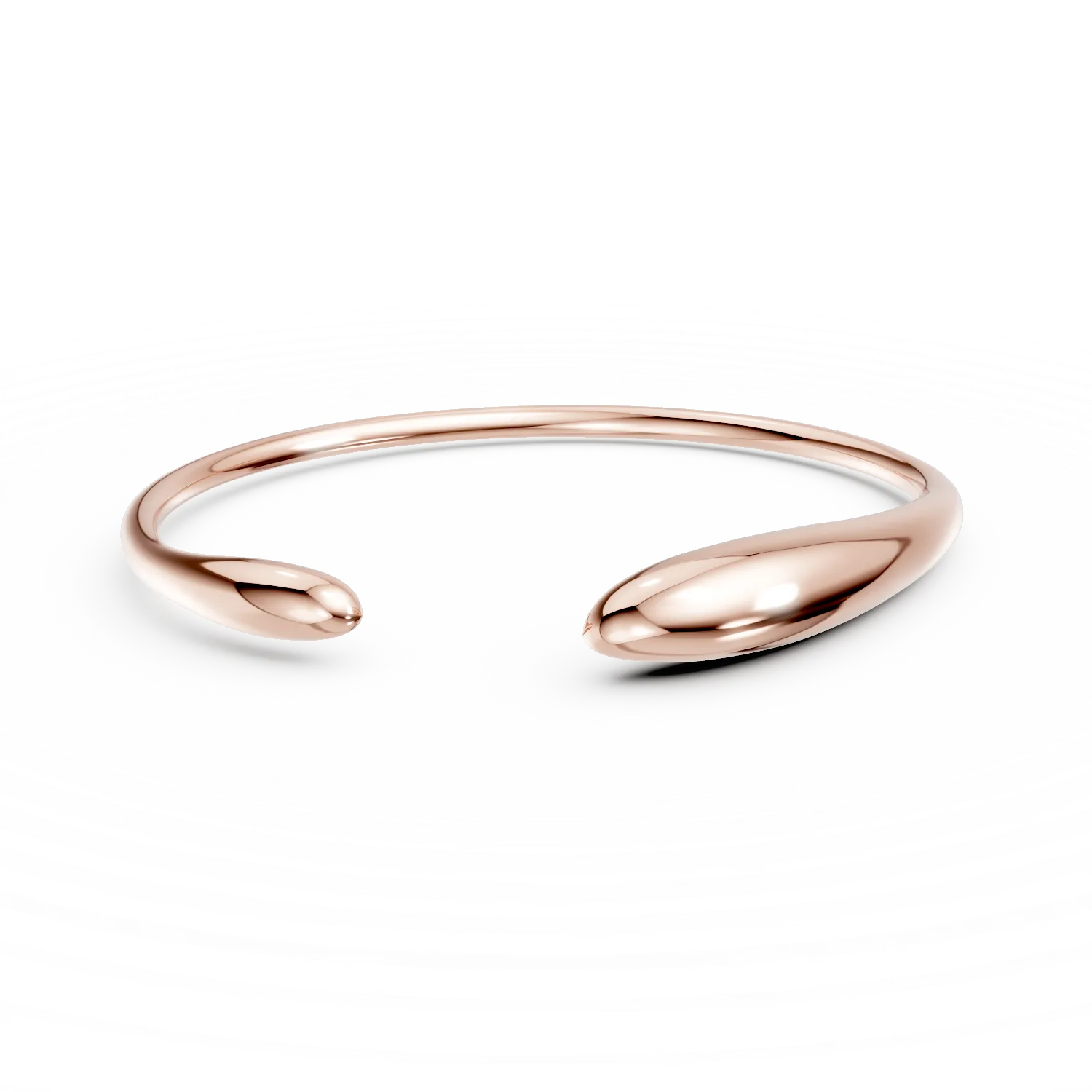 Rose gold minimalist open bangle