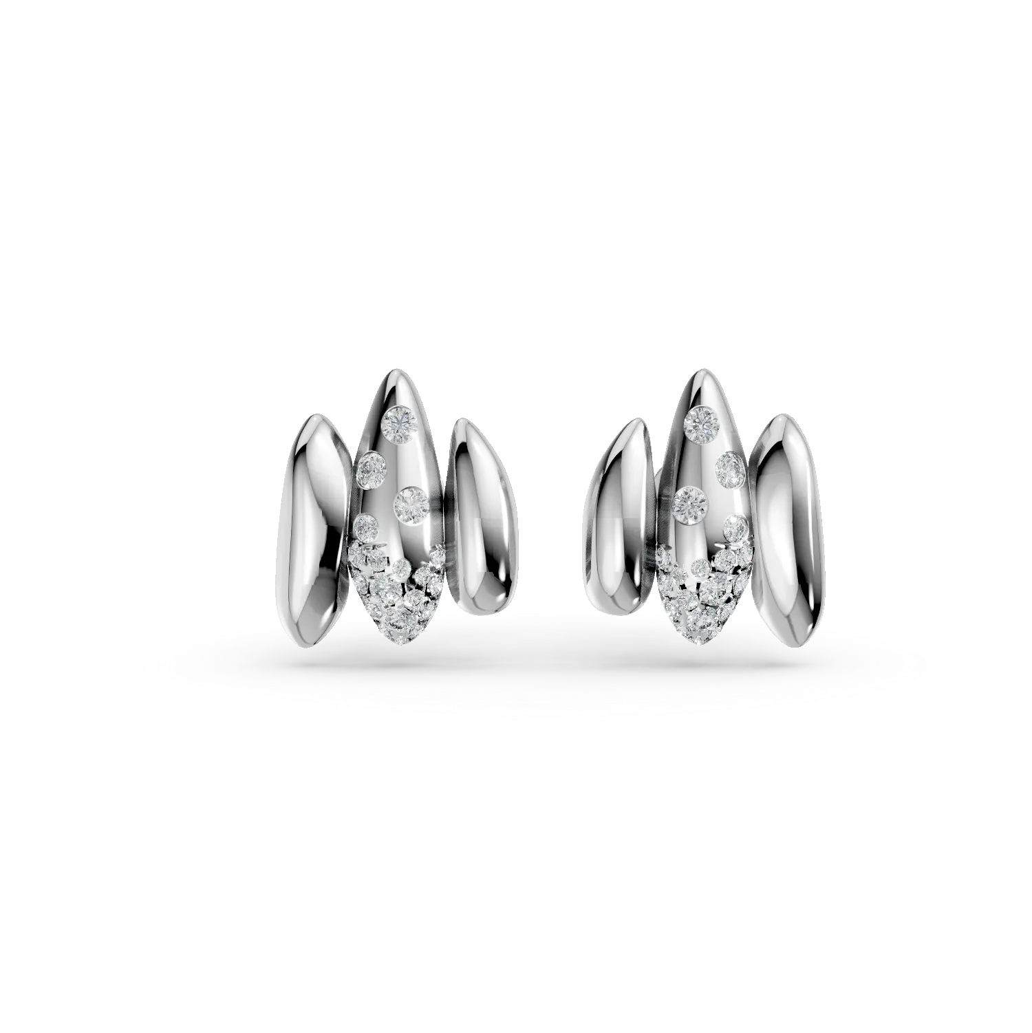Cercei din aur alb cu diamante de 0.5ct-181587