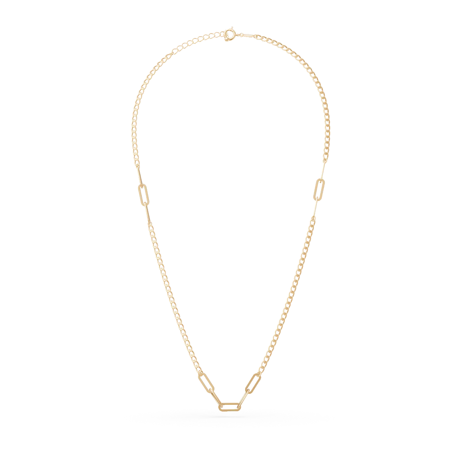 Yellow gold link chain necklace