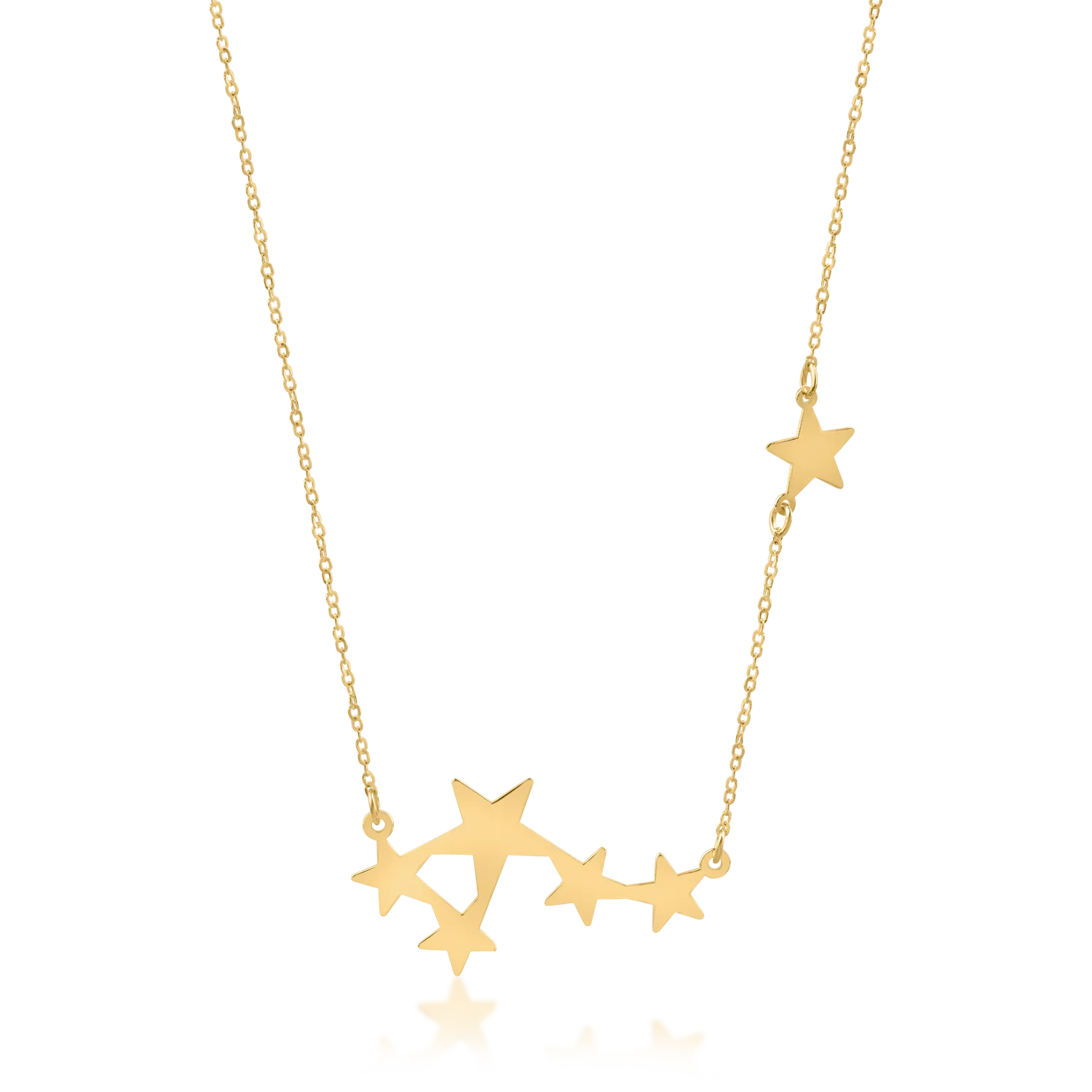 Yellow gold star pendant necklace