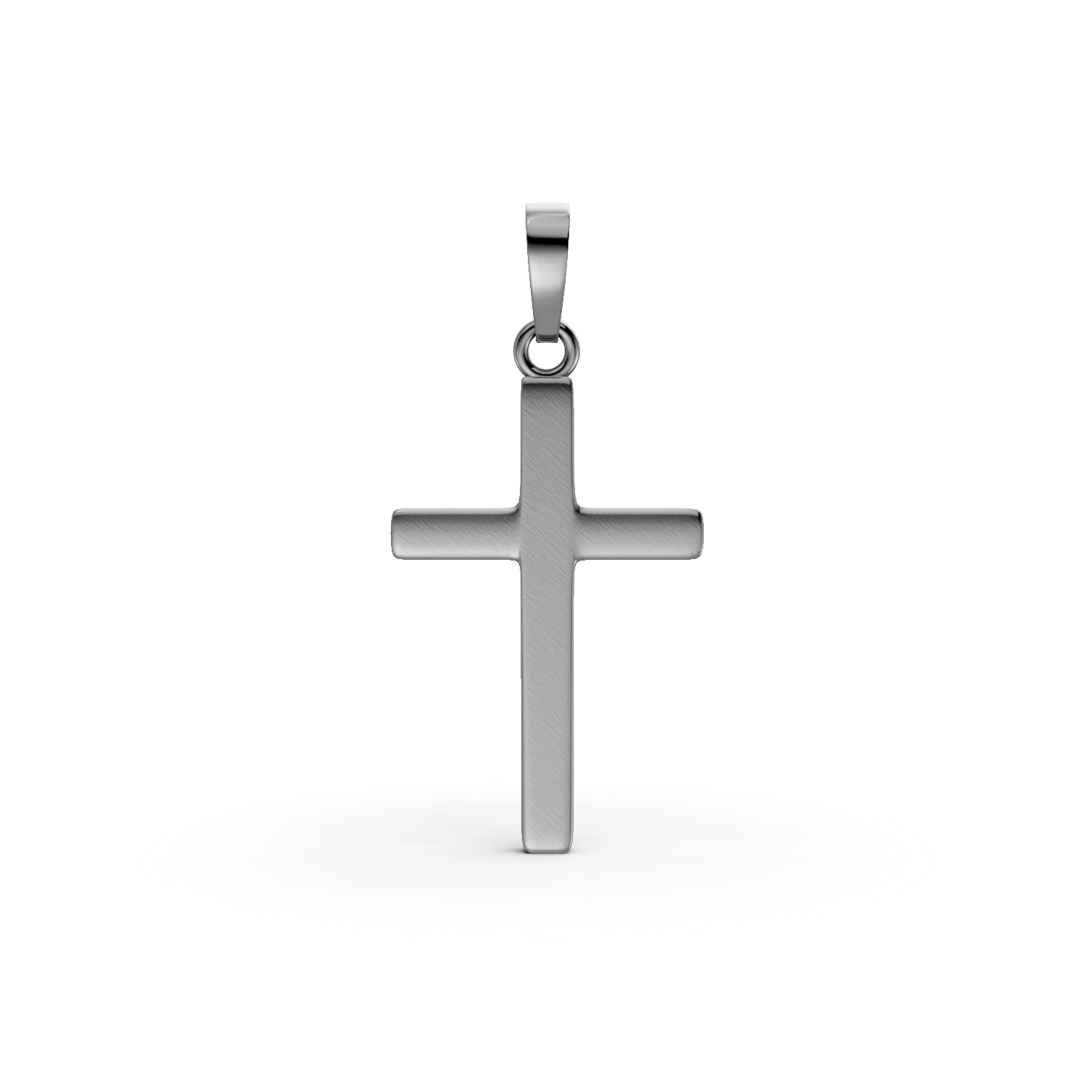 White gold cross pendant