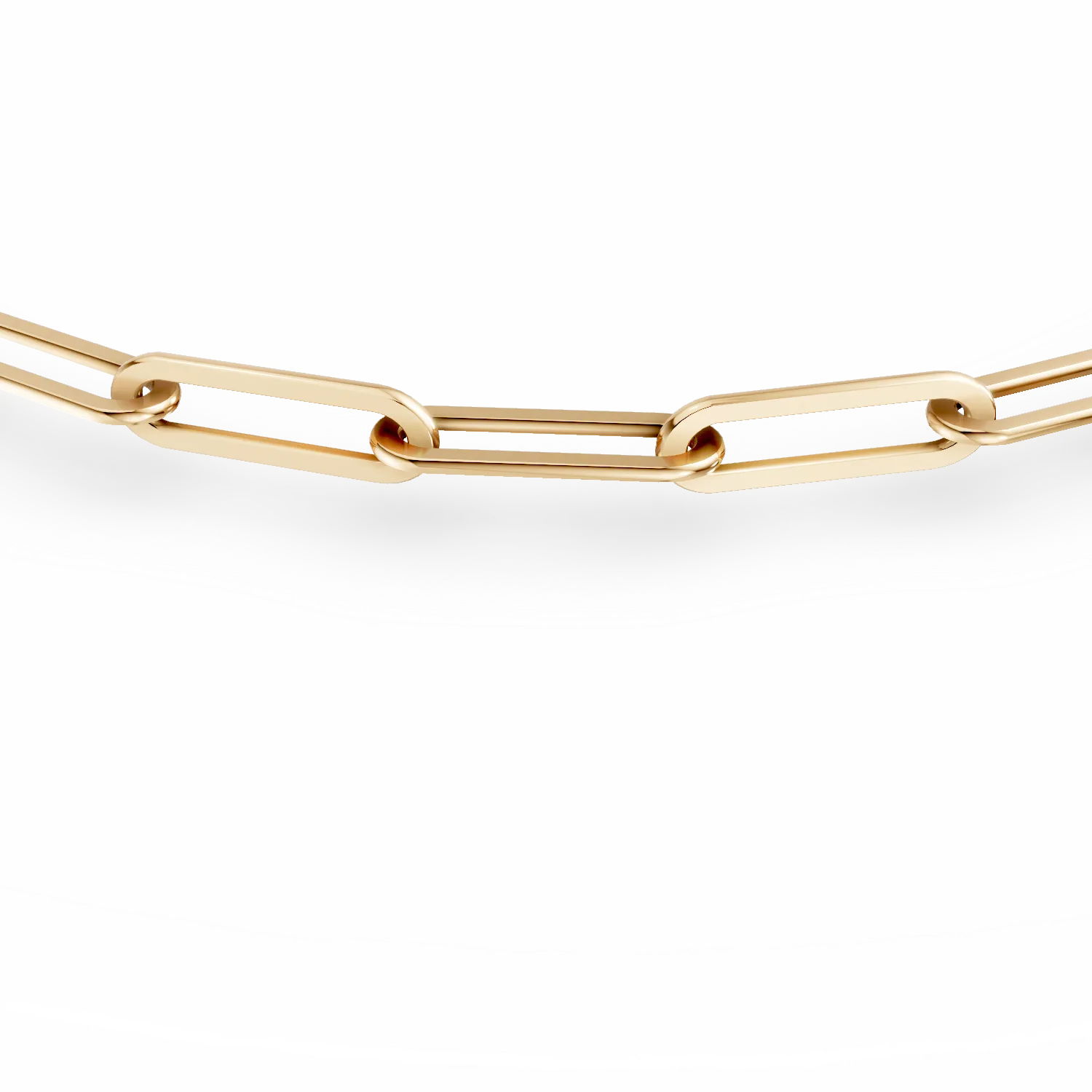 Yellow gold link chain bracelet