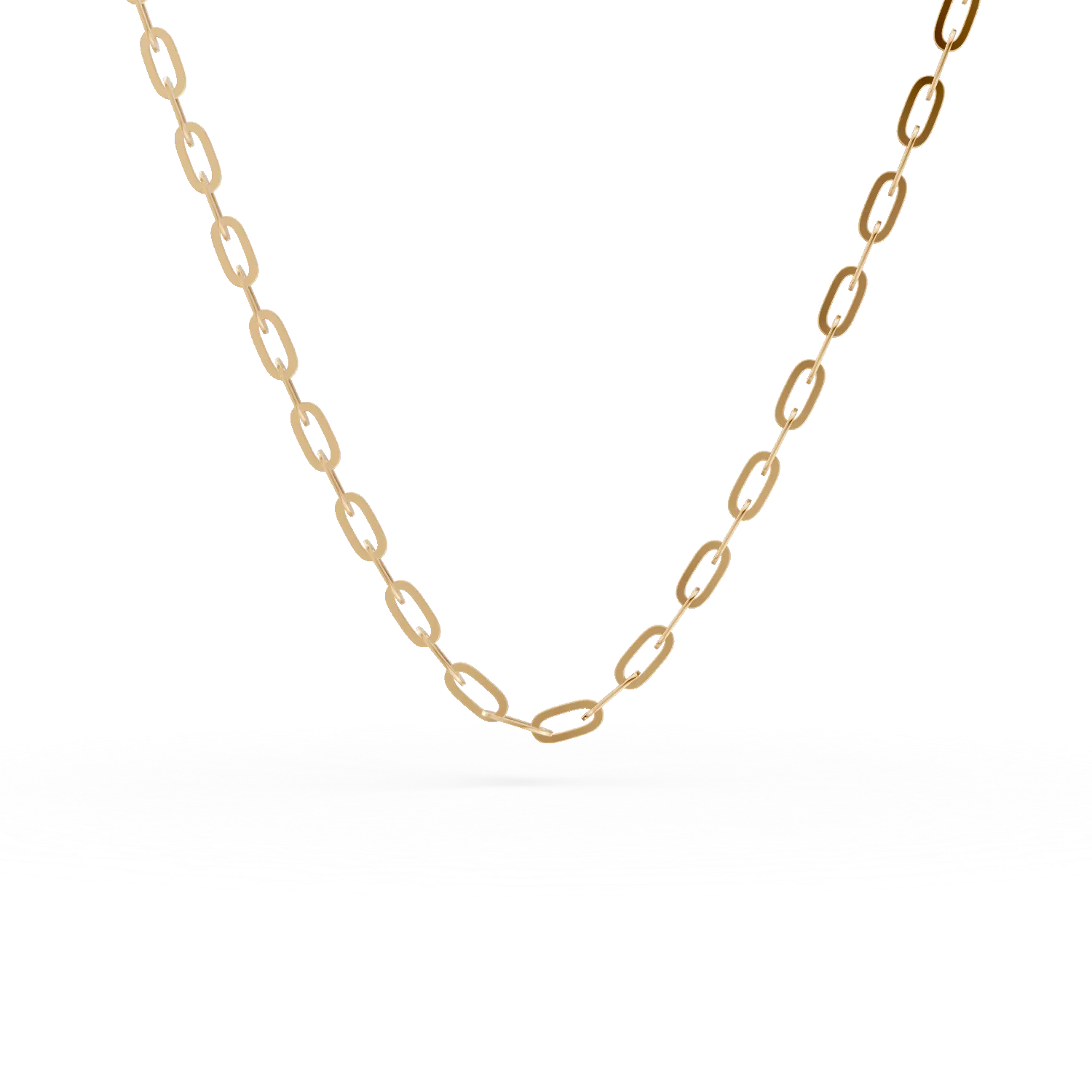 Yellow gold link chain necklace