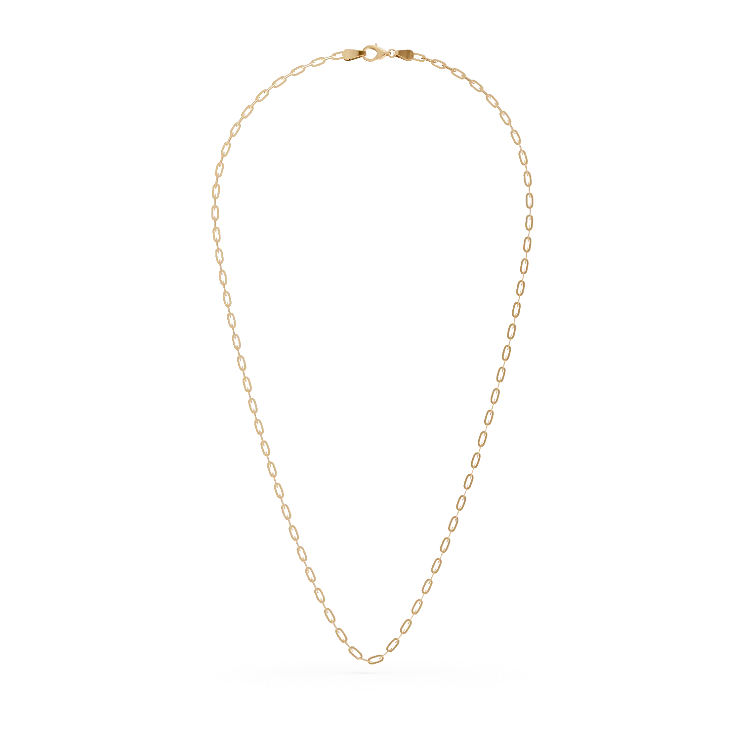 Yellow gold link chain necklace