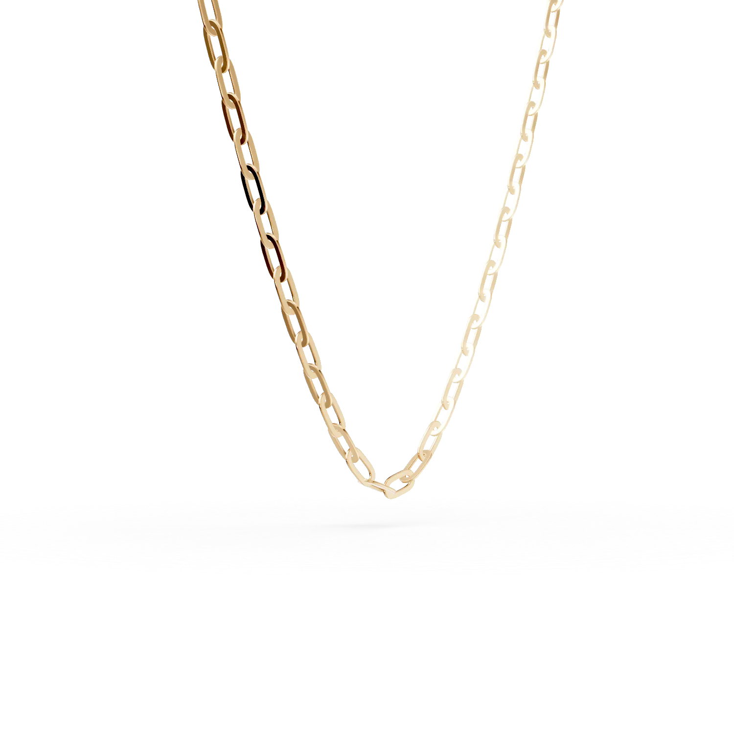 Yellow gold link chain necklace