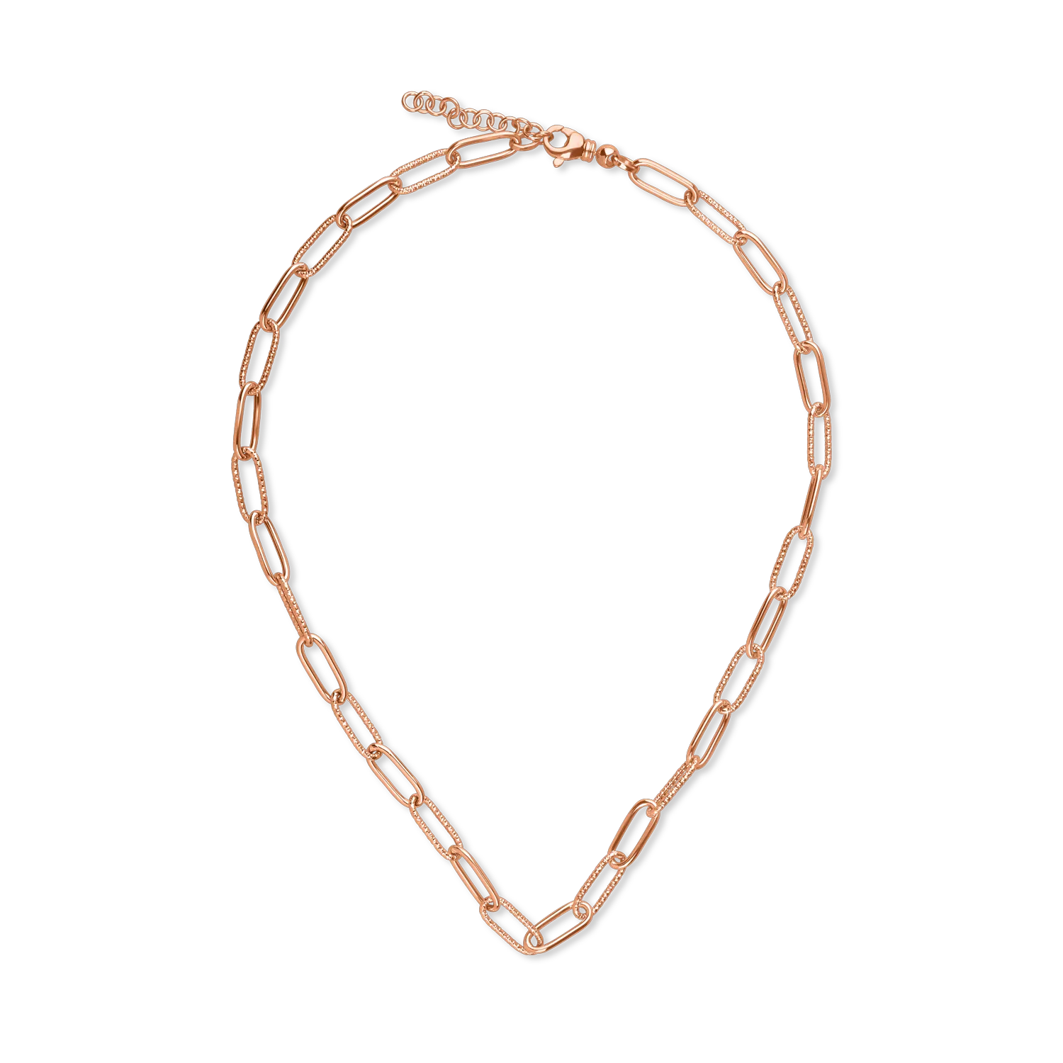 Rose gold link chain necklace