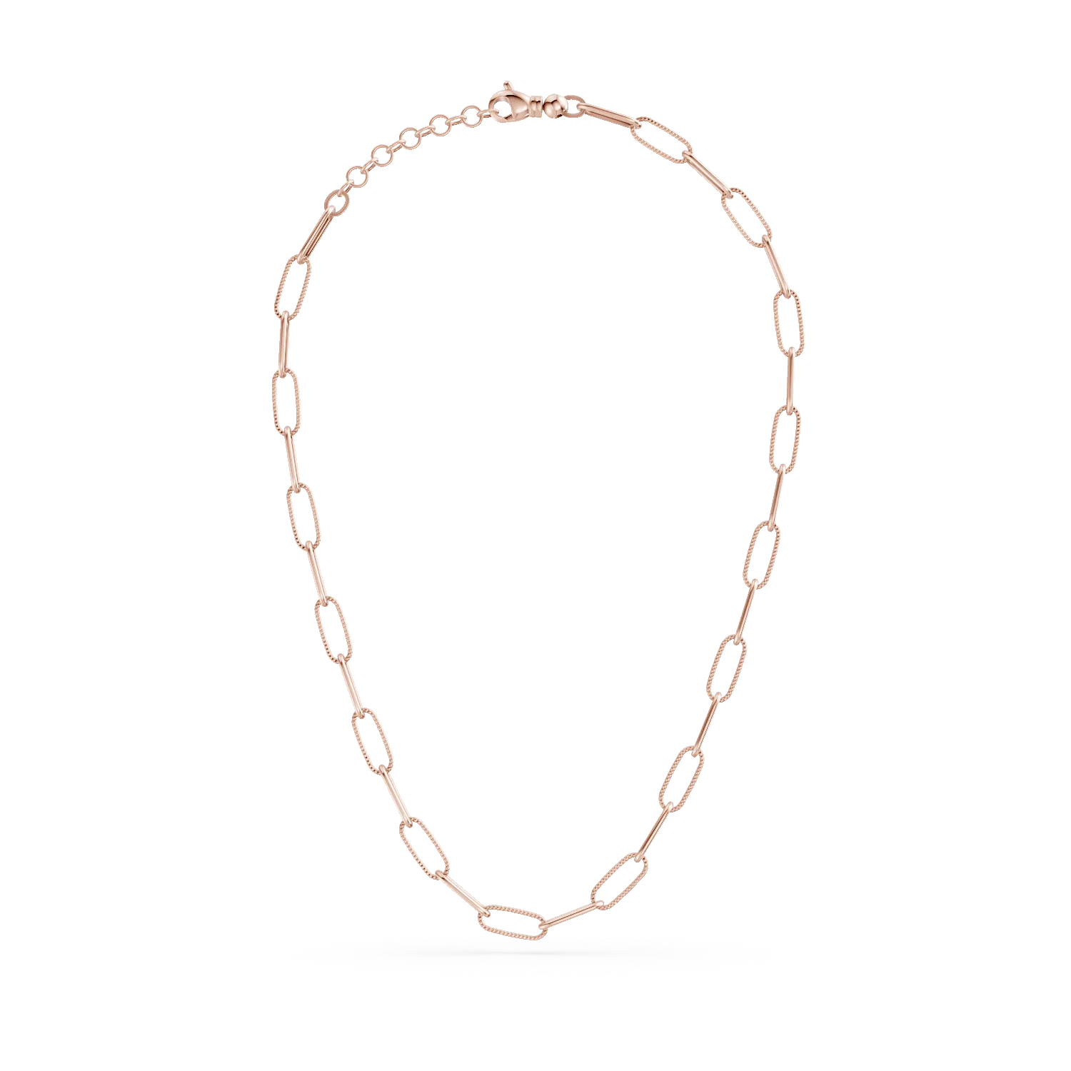 Rose gold link chain necklace