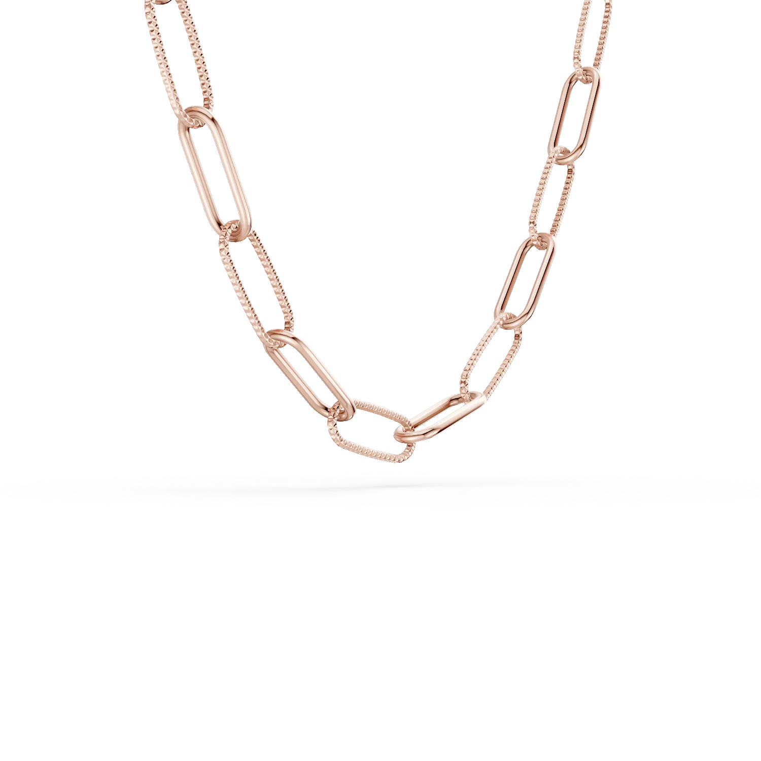 Rose gold link chain necklace