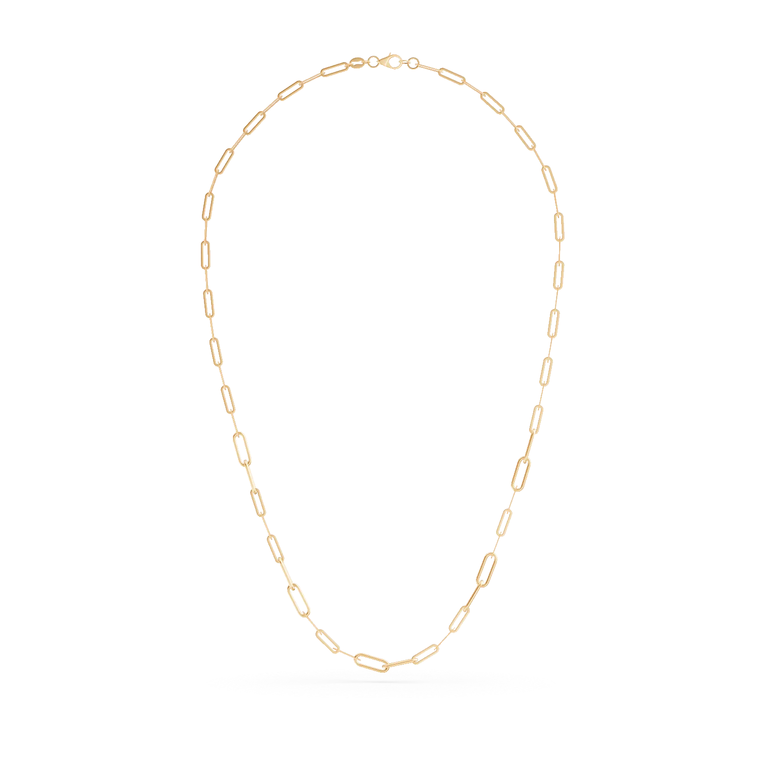 Yellow gold link chain necklace