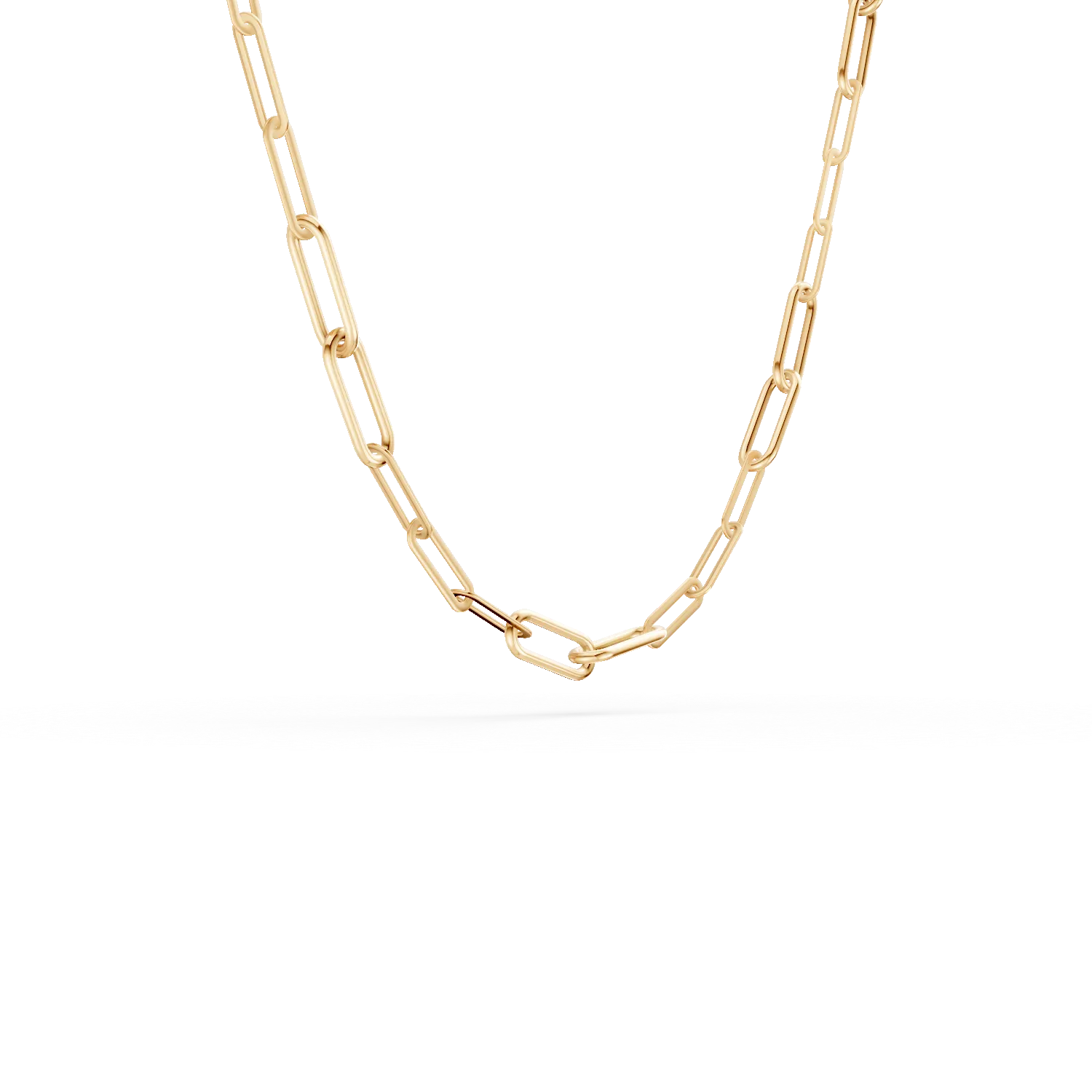 Yellow gold link chain necklace