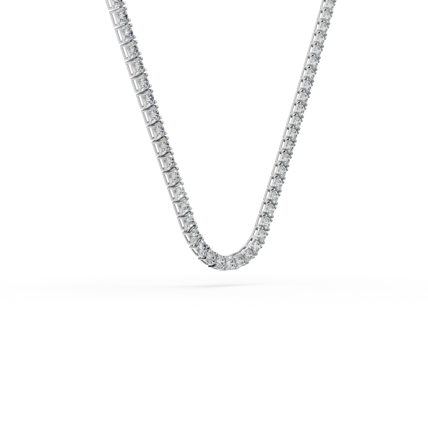 White gold tennis necklace with 1.9ct diamonds