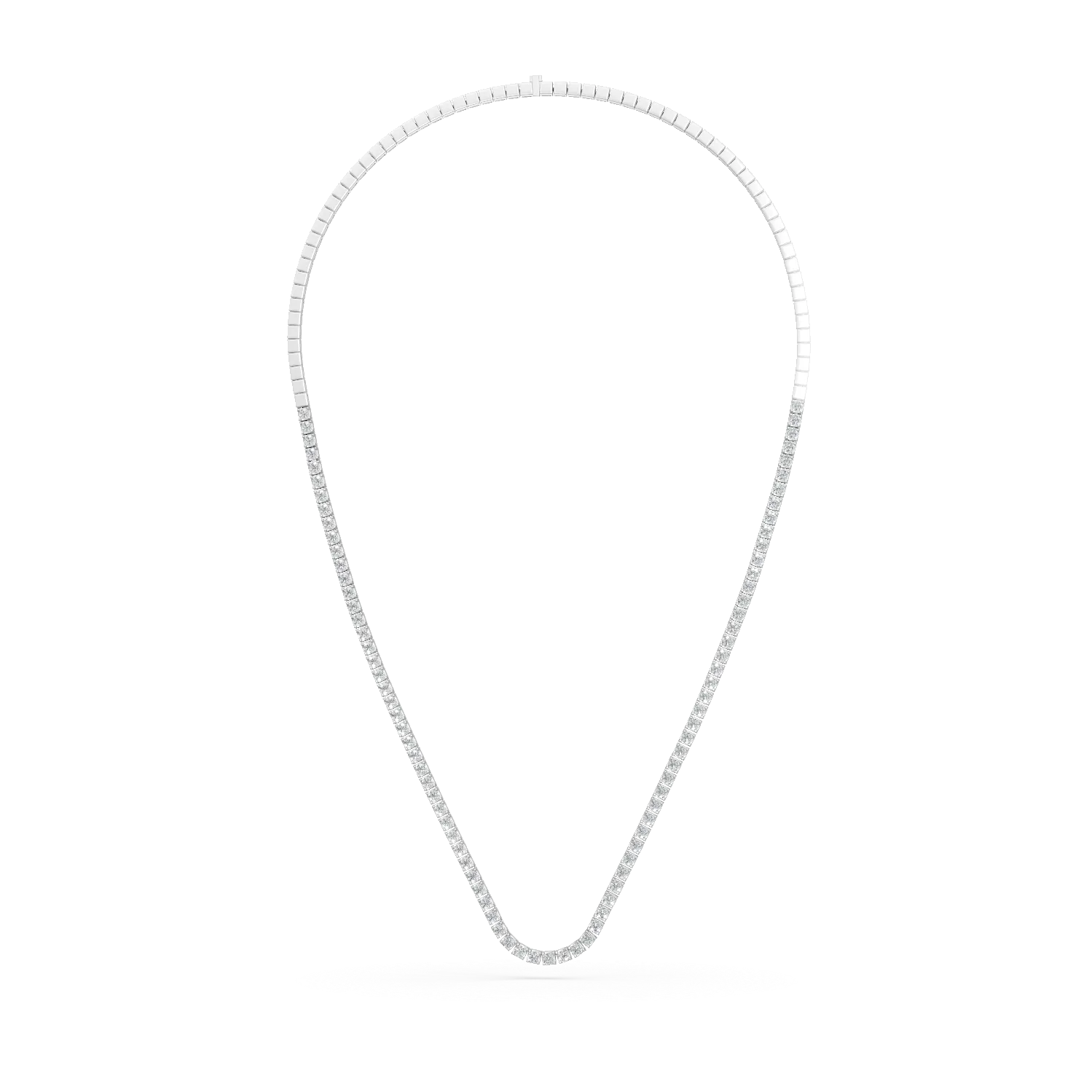 White gold tennis necklace with 3.1ct diamonds