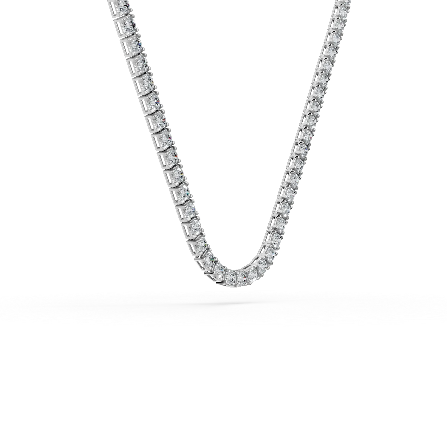 White gold tennis necklace with 3.1ct diamonds