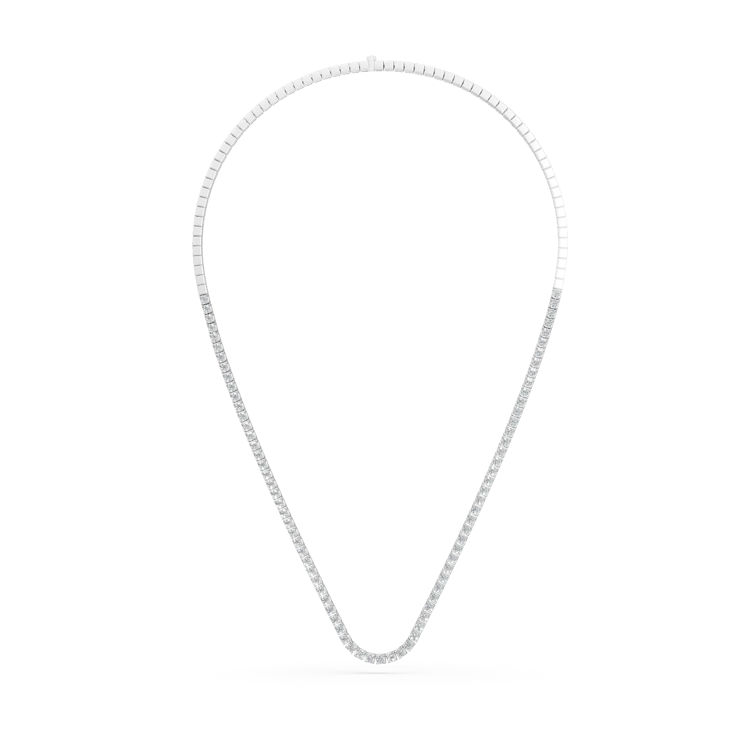 White gold tennis necklace with 3.9ct diamonds