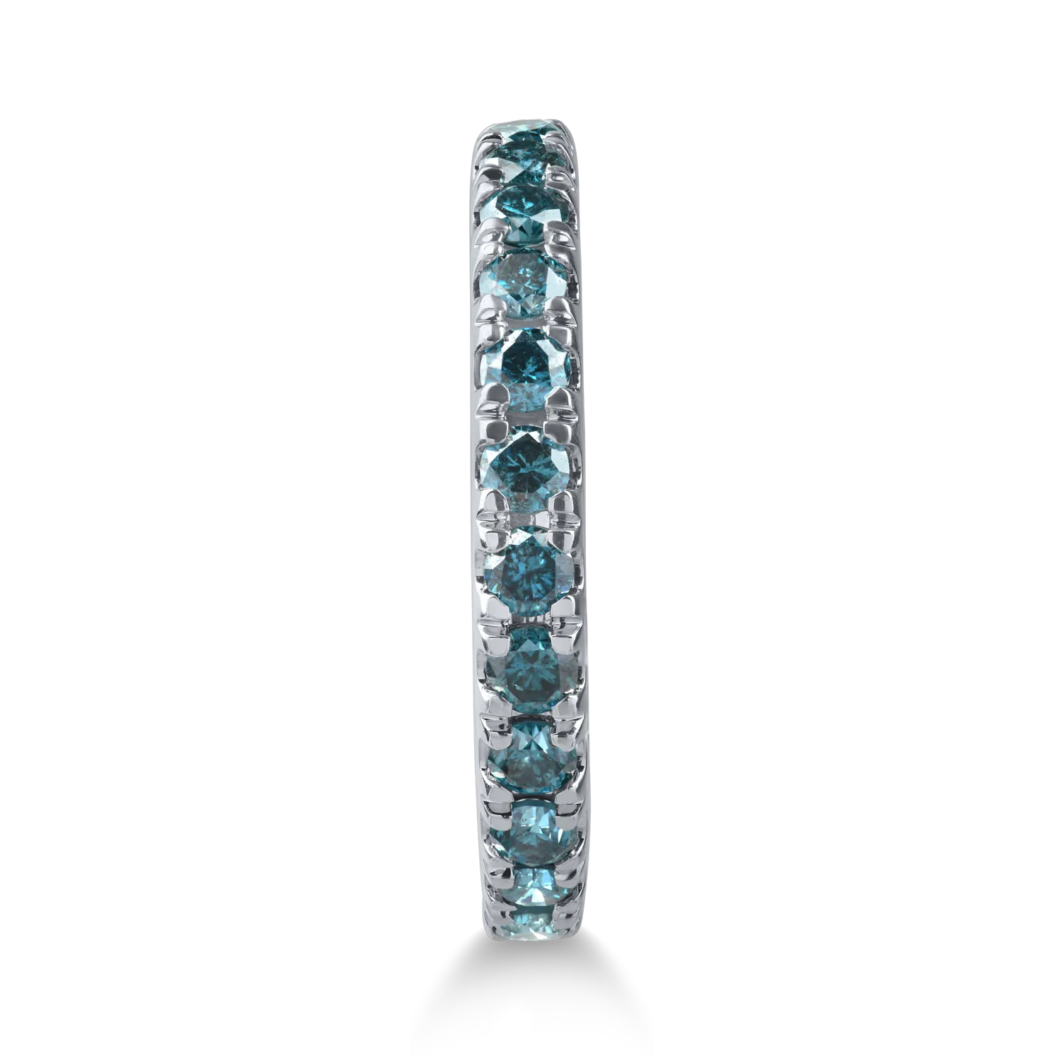 White gold semi eternity ring with 0.4ct blue diamonds