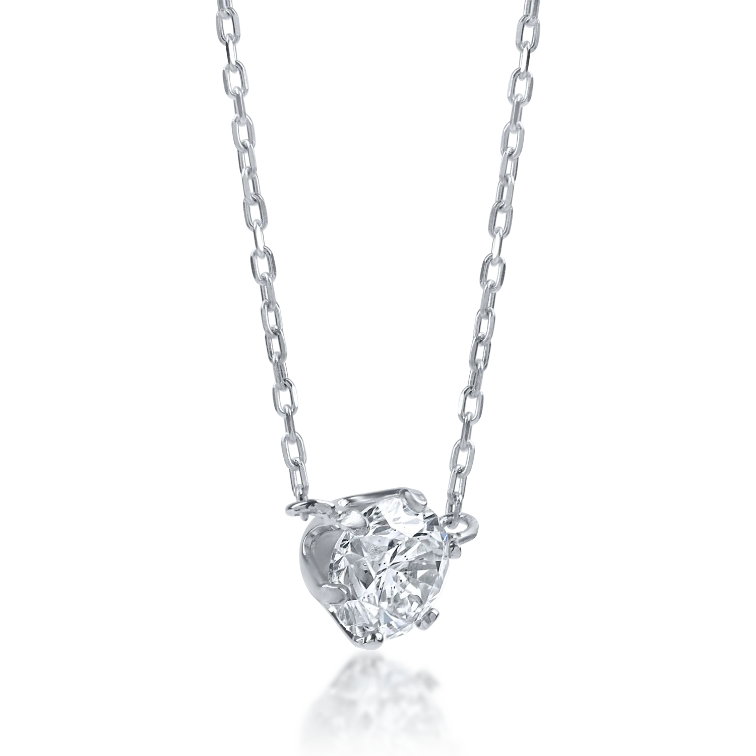 Fehérarany lánc 0.31ct gyémánt medállal