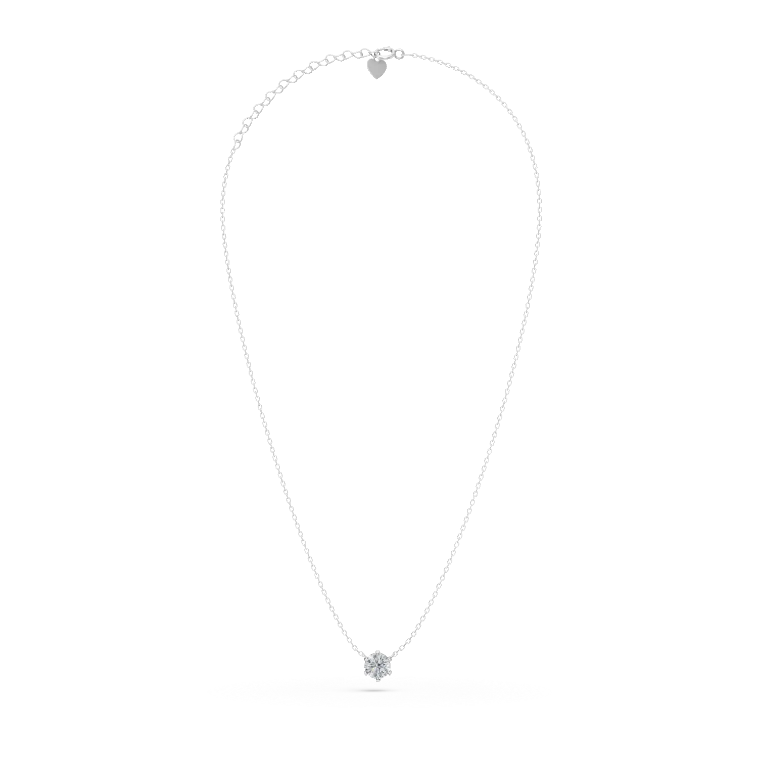 Fehérarany lánc 0.16ct gyémánt medállal