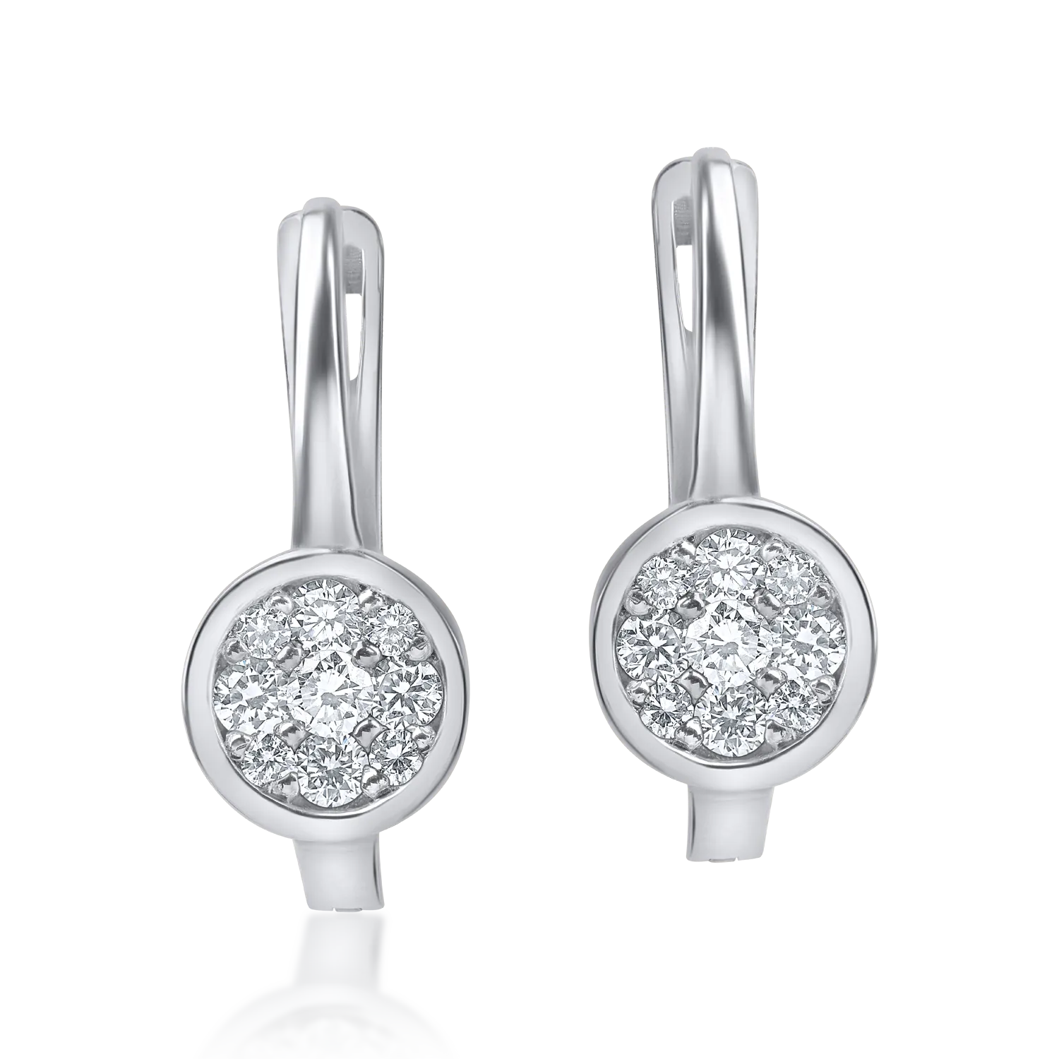 White gold earrings with 0.2ct diamonds