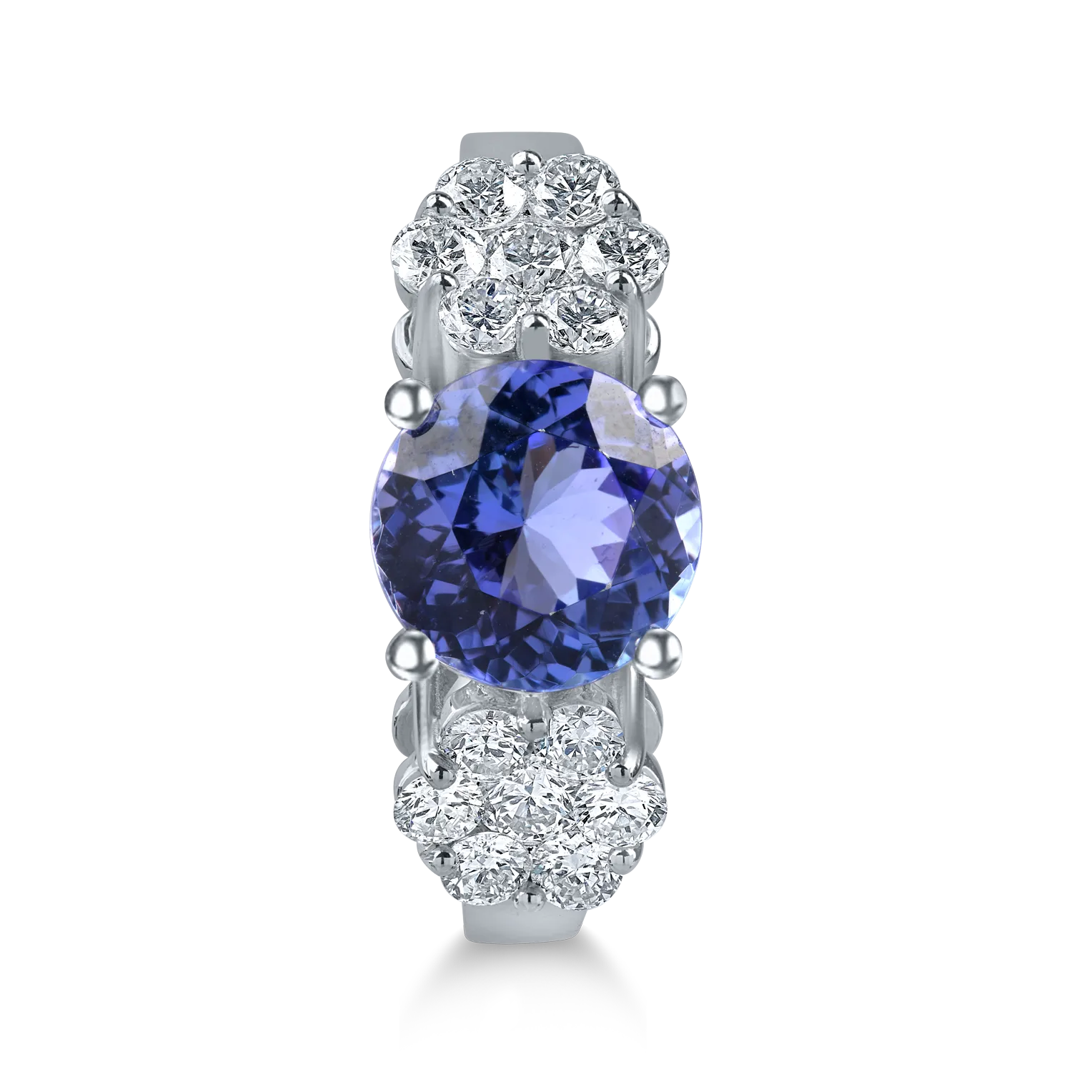 White gold ring with a 2.6ct tanzanite and 0.9ct diamonds