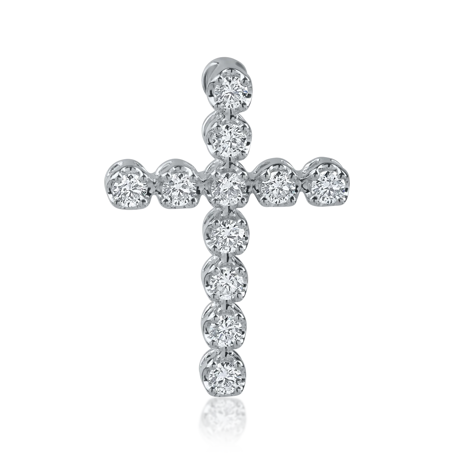 White gold cross pendant with 0.4ct diamonds