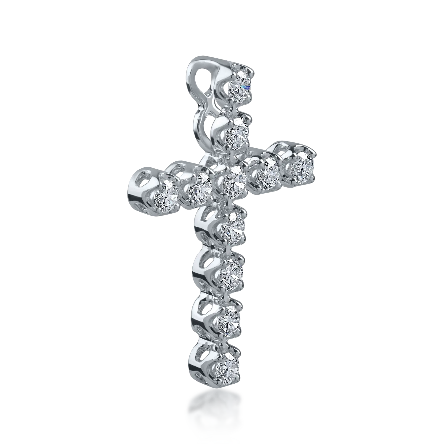 White gold cross pendant with 0.4ct diamonds