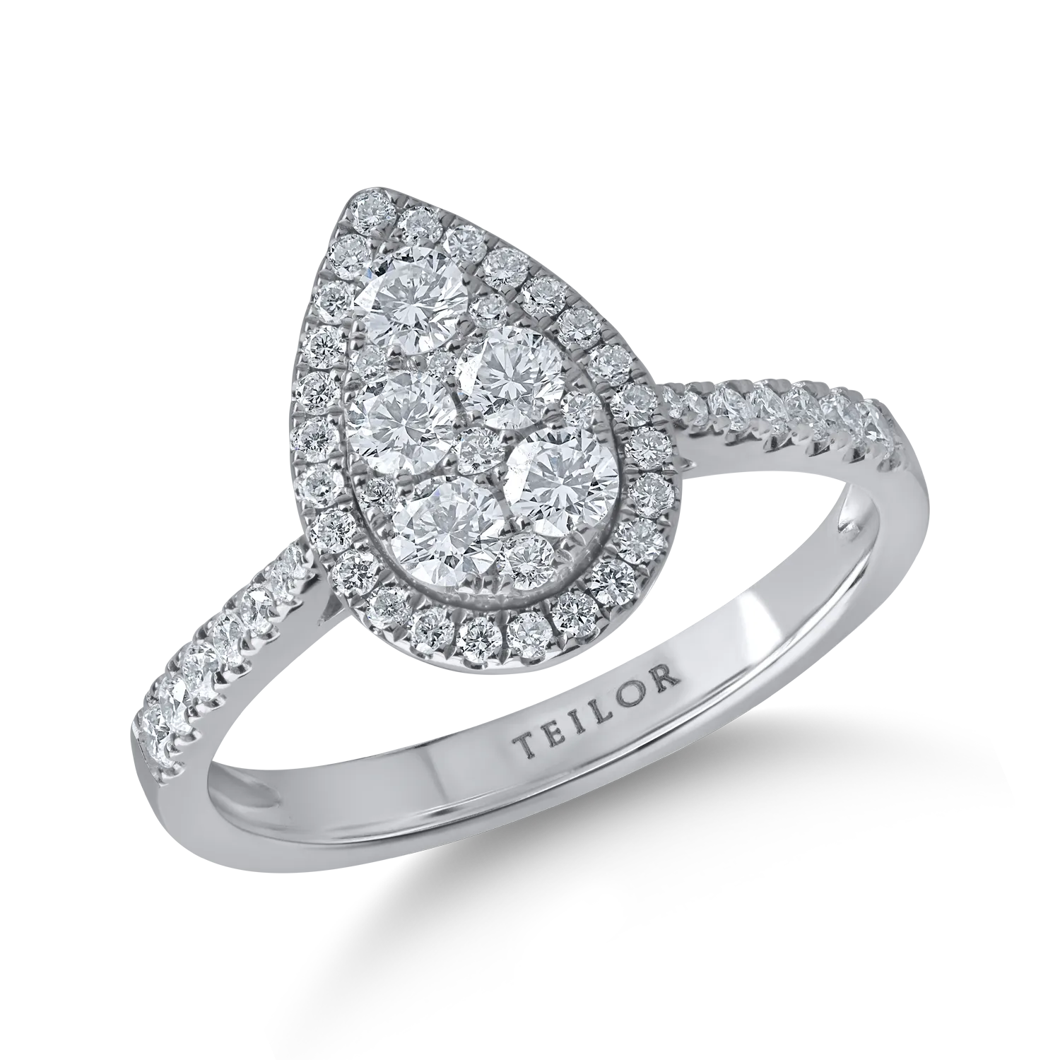 White gold ring with 0.6ct diamonds