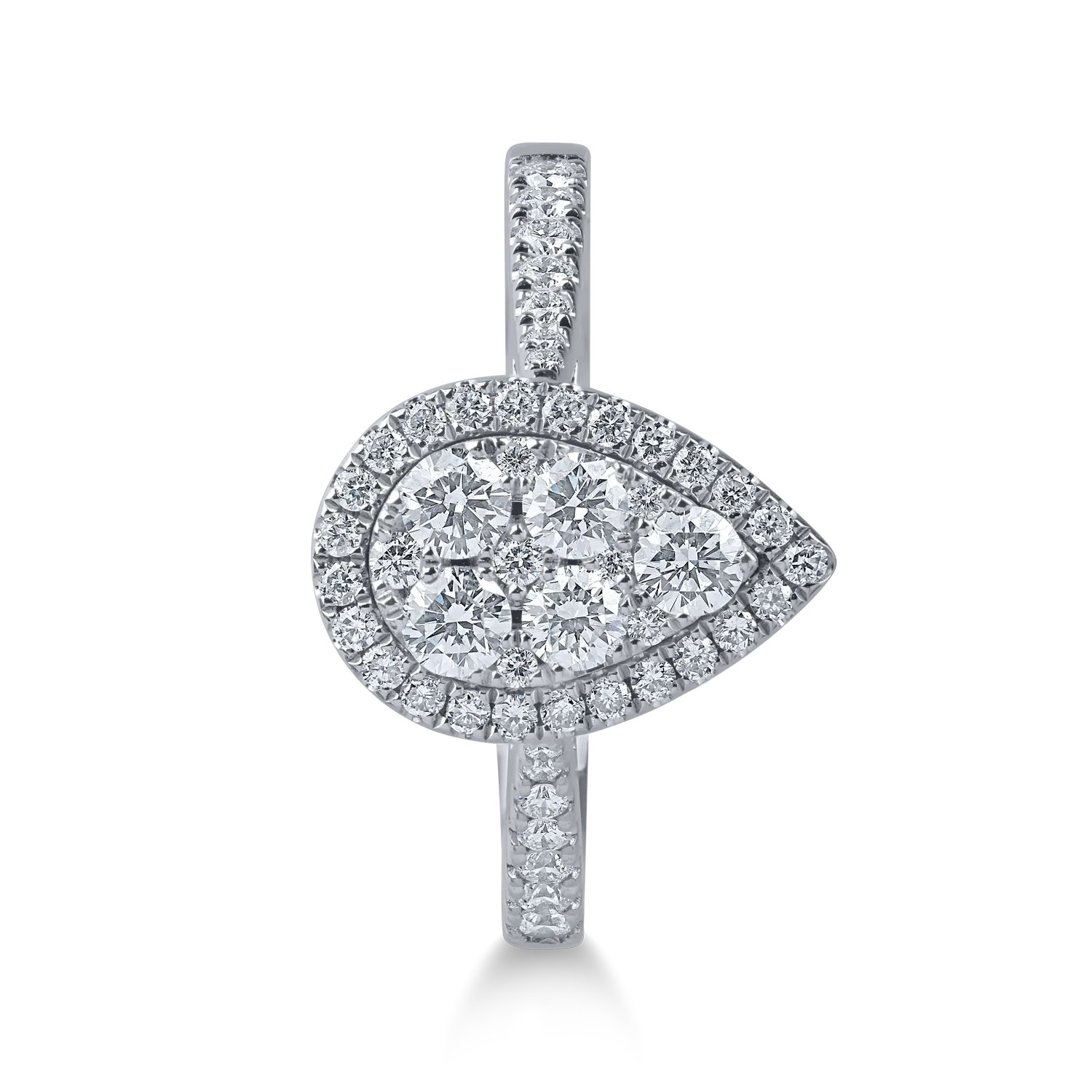 Inel din aur alb cu diamante de 0.6ct