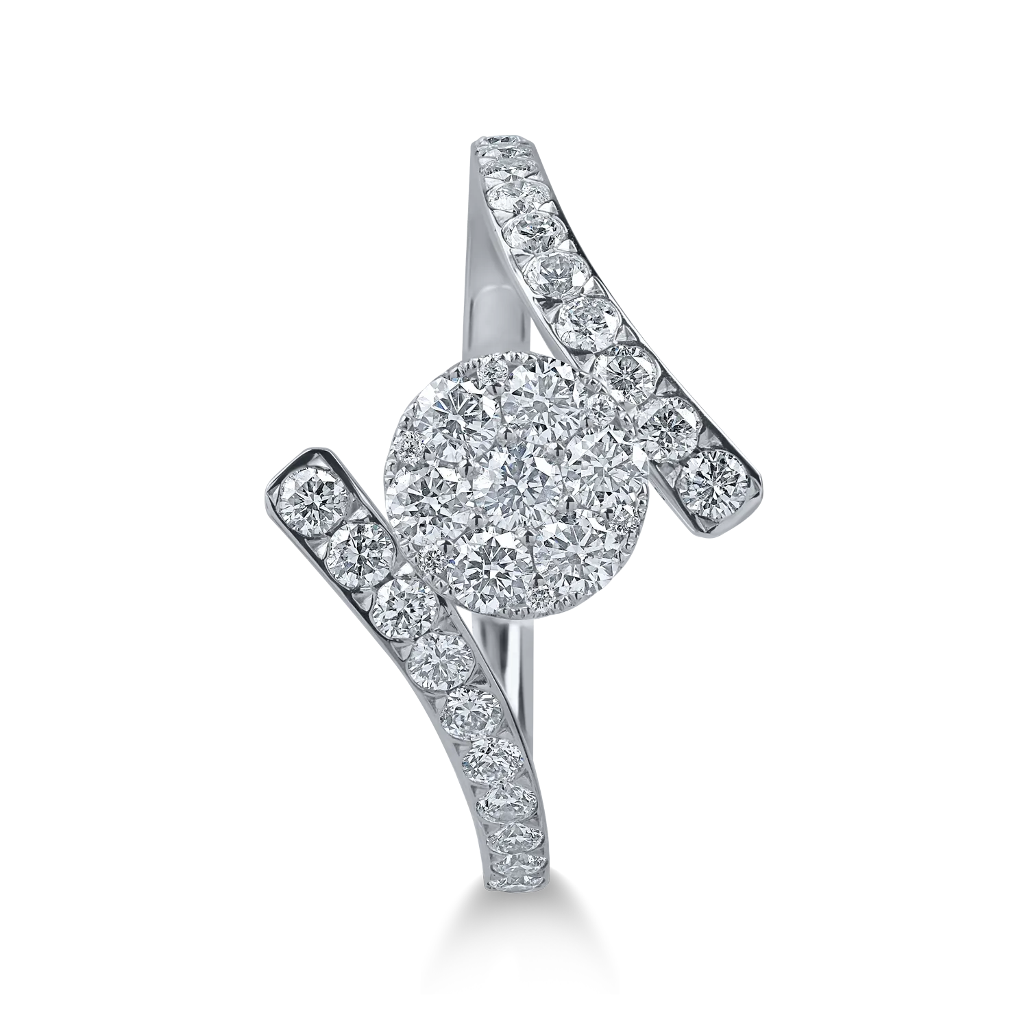 Inel din aur alb cu diamante de 0.7ct