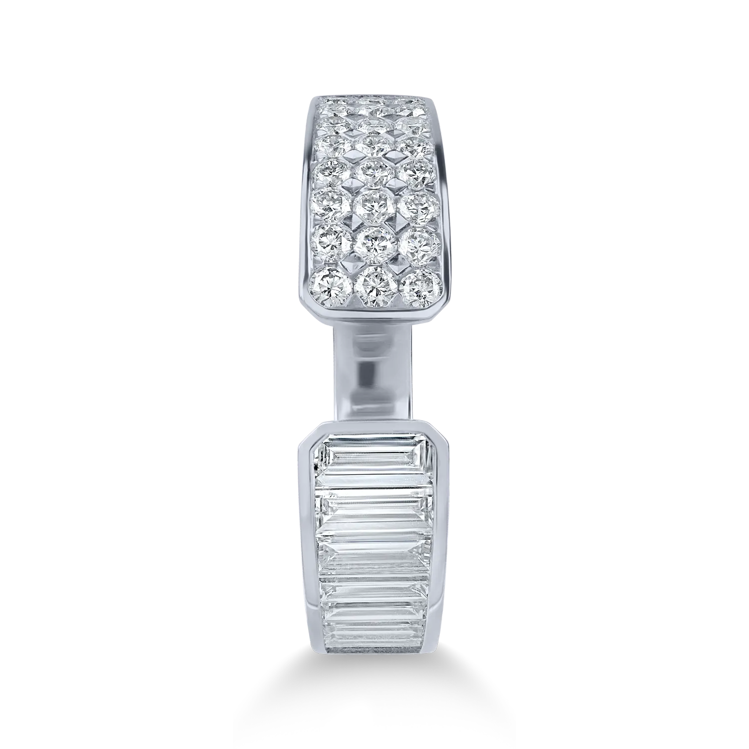 Fehérarany nyitott gyűrű 1.3ct gyémántokkal